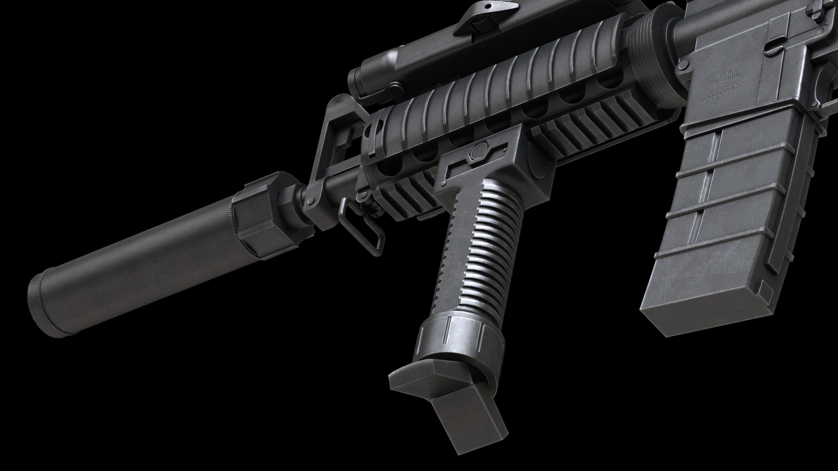 Colt Canada C8SFW Low Poly Low-poly 3D model_10