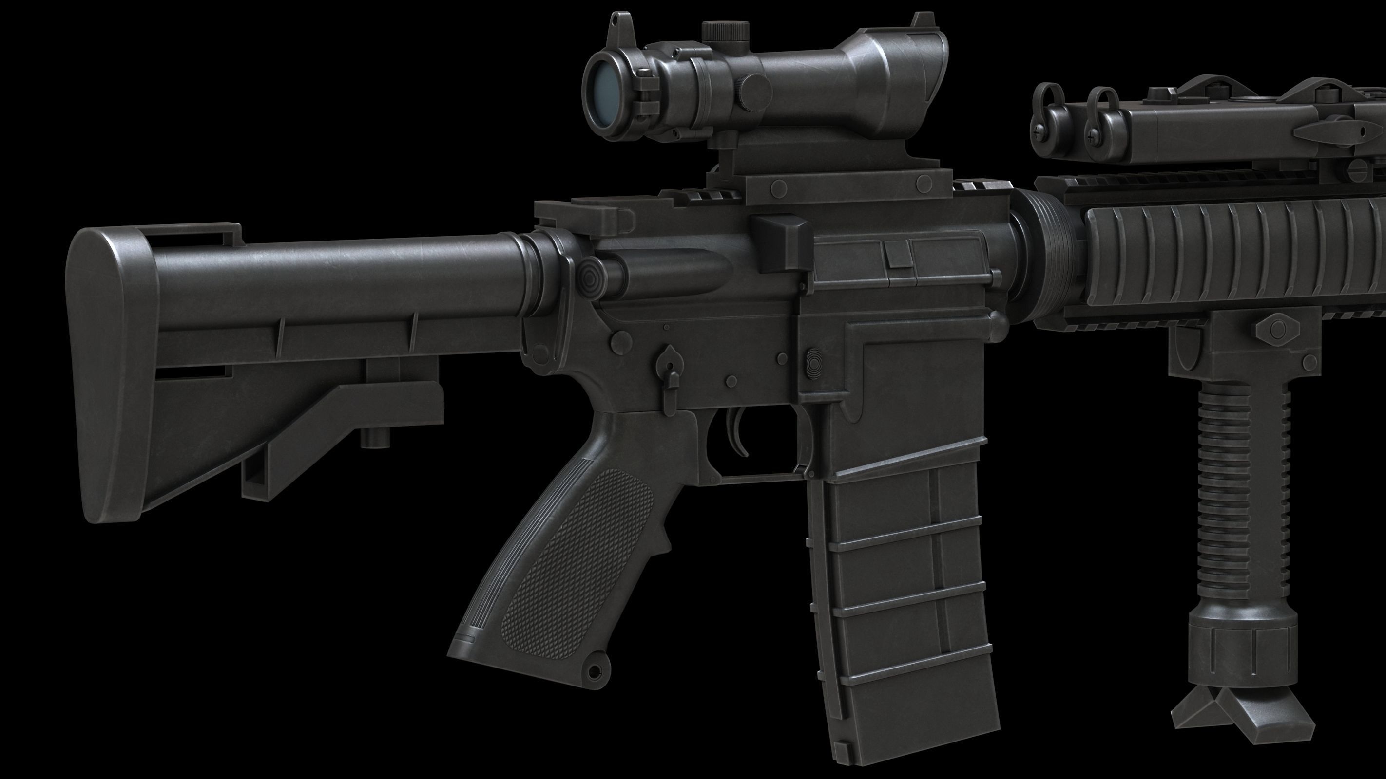 Colt Canada C8SFW Low Poly Low-poly 3D model_5