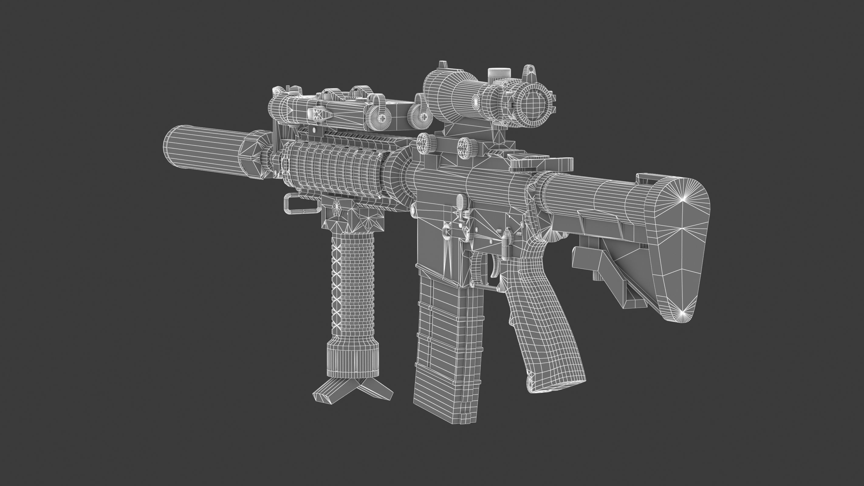 Colt Canada C8SFW Low Poly Low-poly 3D model_16