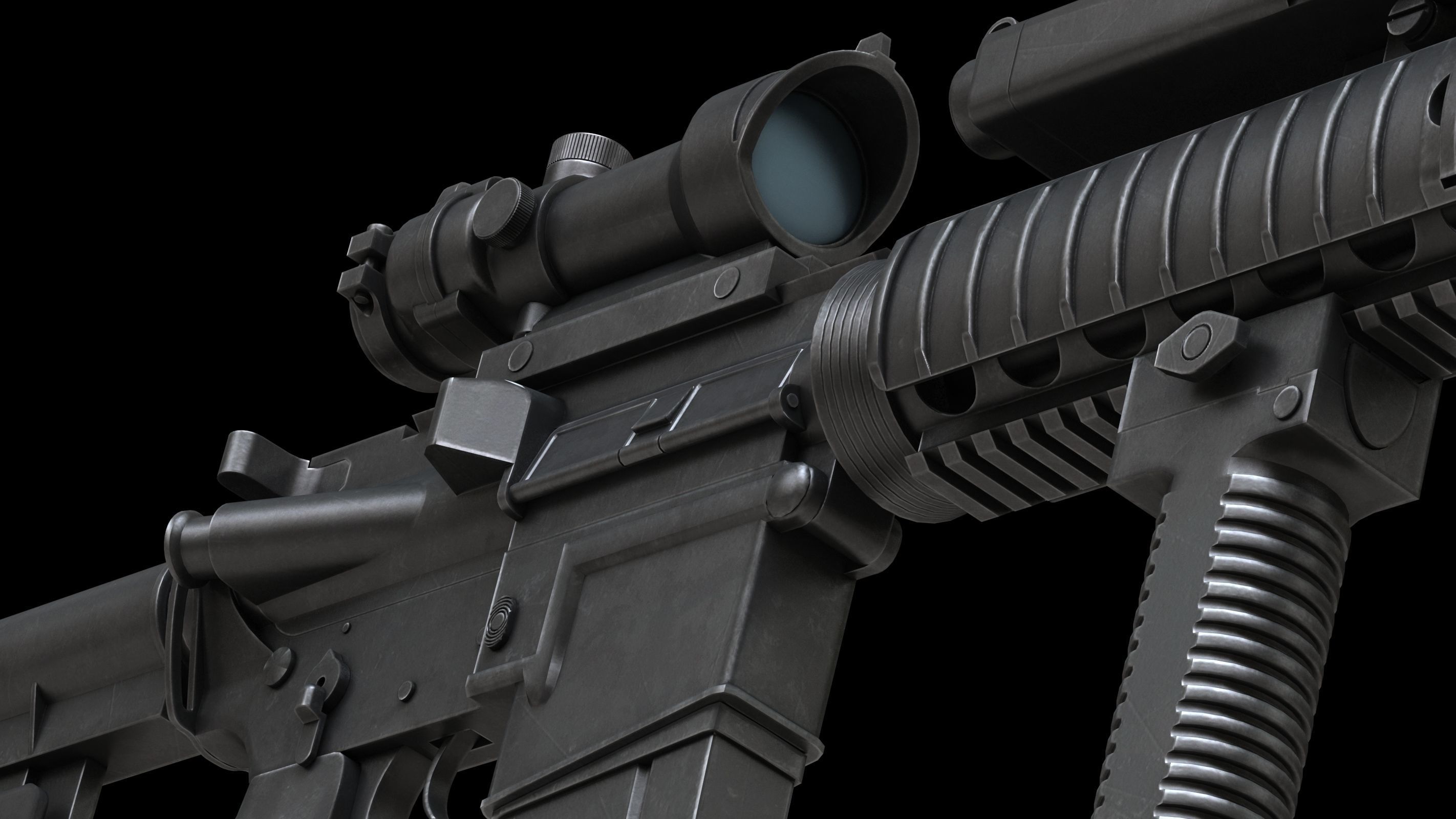 Colt Canada C8SFW Low Poly Low-poly 3D model_13