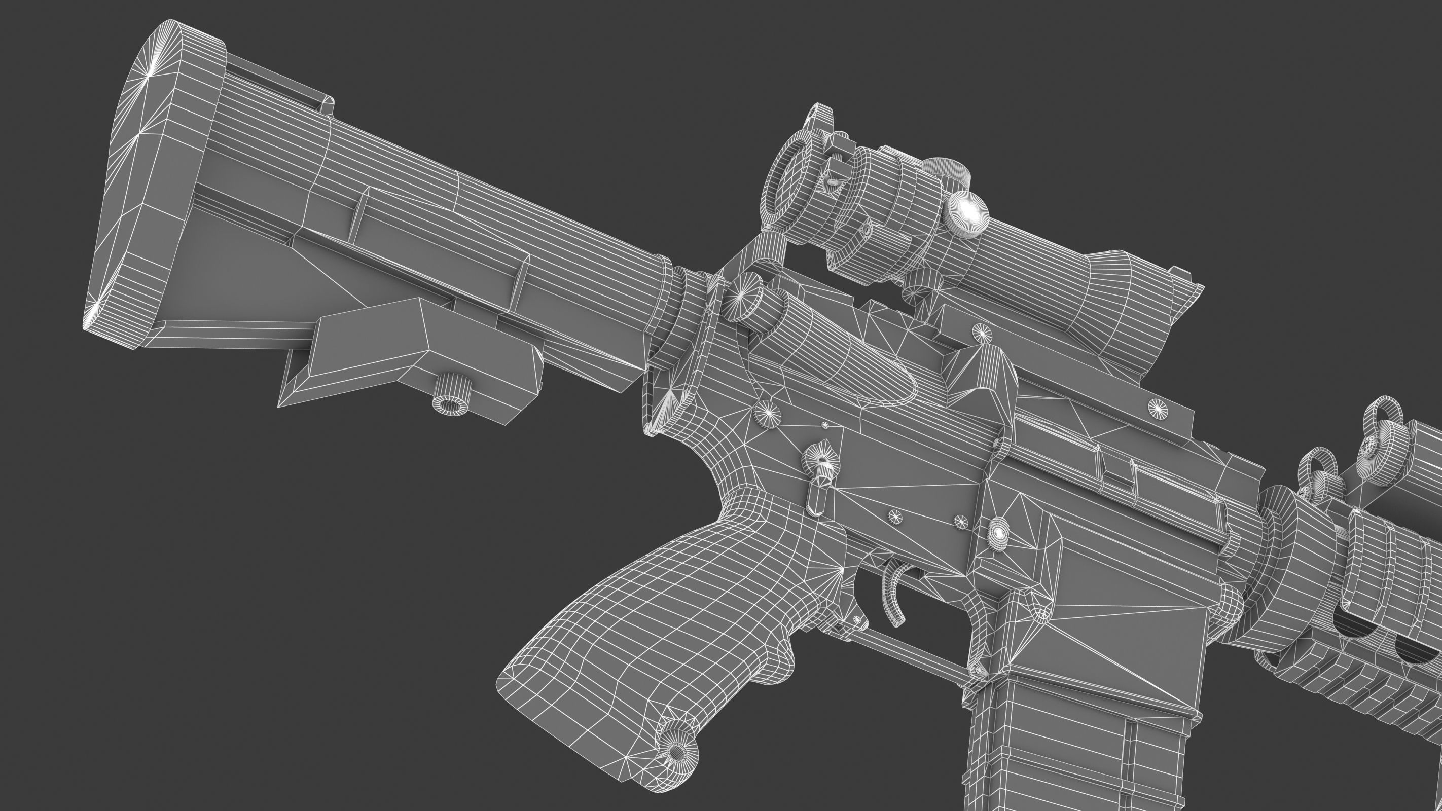 Colt Canada C8SFW Low Poly Low-poly 3D model_26