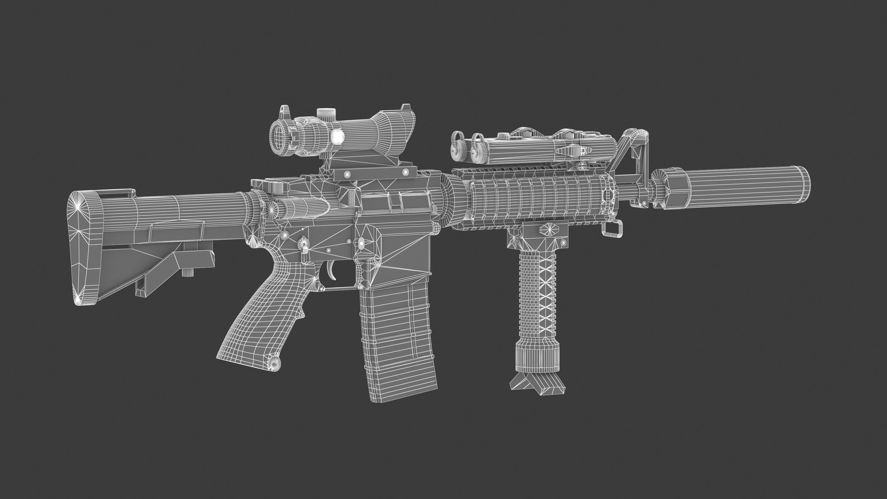 Colt Canada C8SFW Low Poly Low-poly 3D model_15