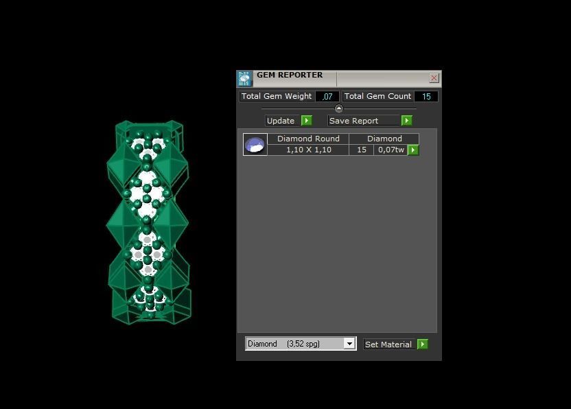 Earrings 3 two gold hoop with diamonds 3D print model_1