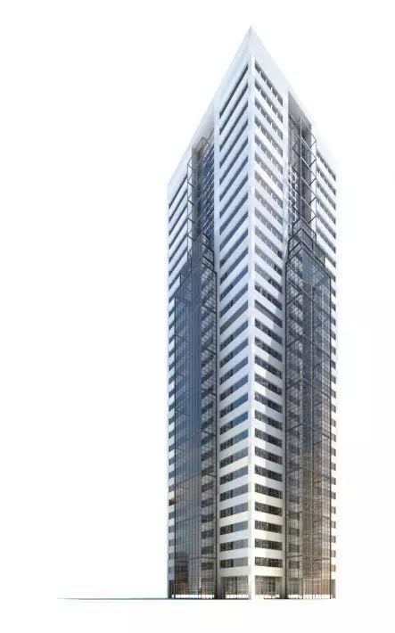 Modern Architectural Skyscraper 3D model_0