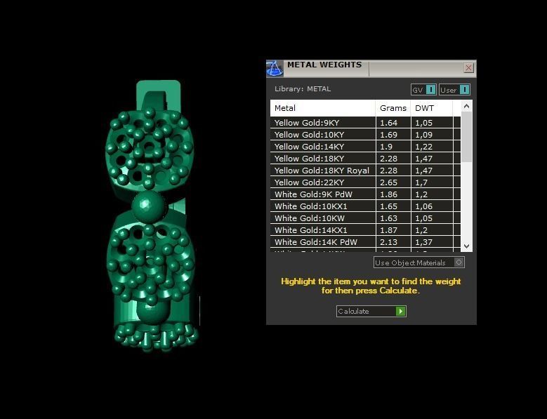 Earrings 6 pair of gold with diamonds 3D print model_3