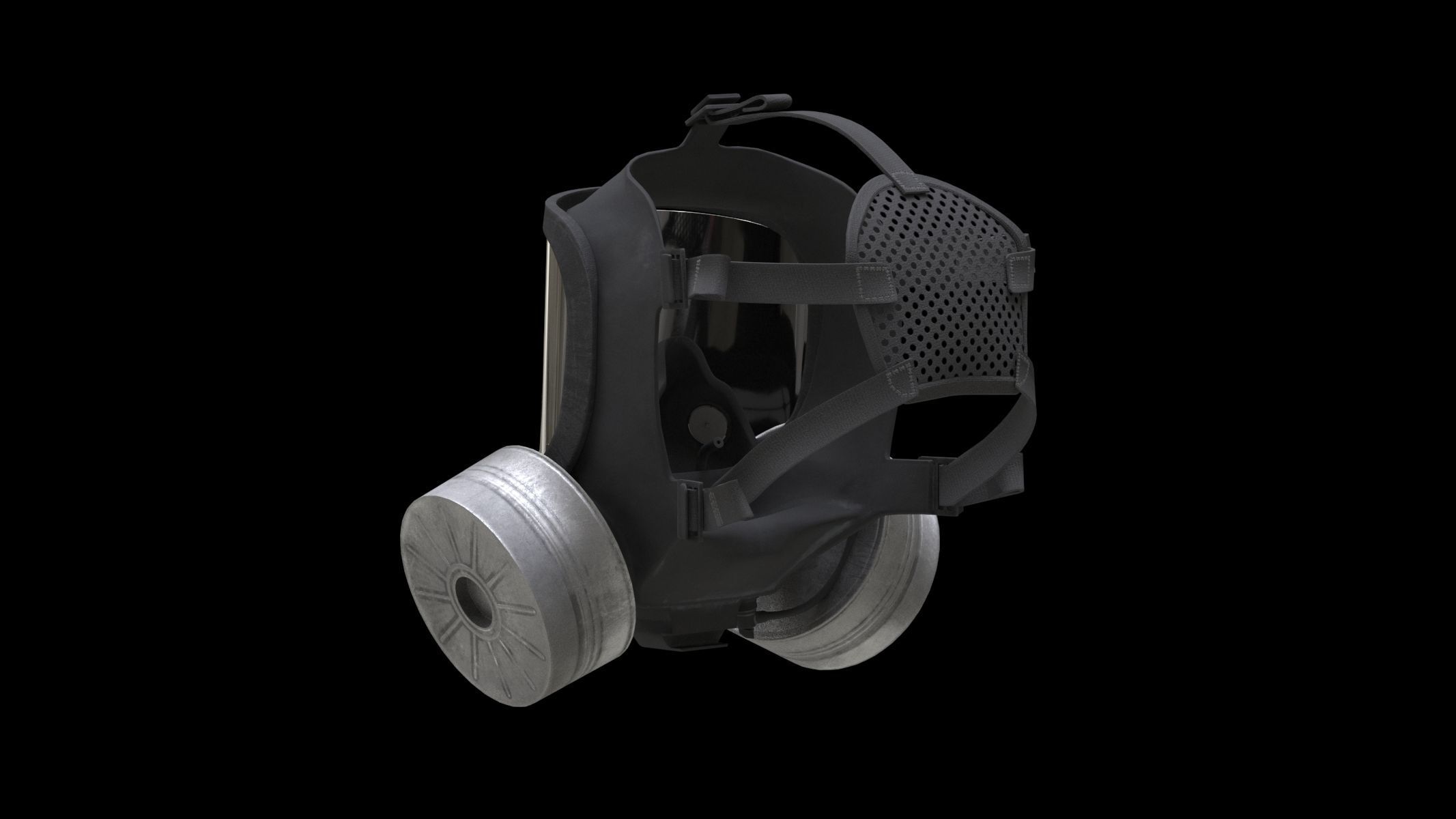 Safety Gas Mask Low Poly Low-poly 3D model_3