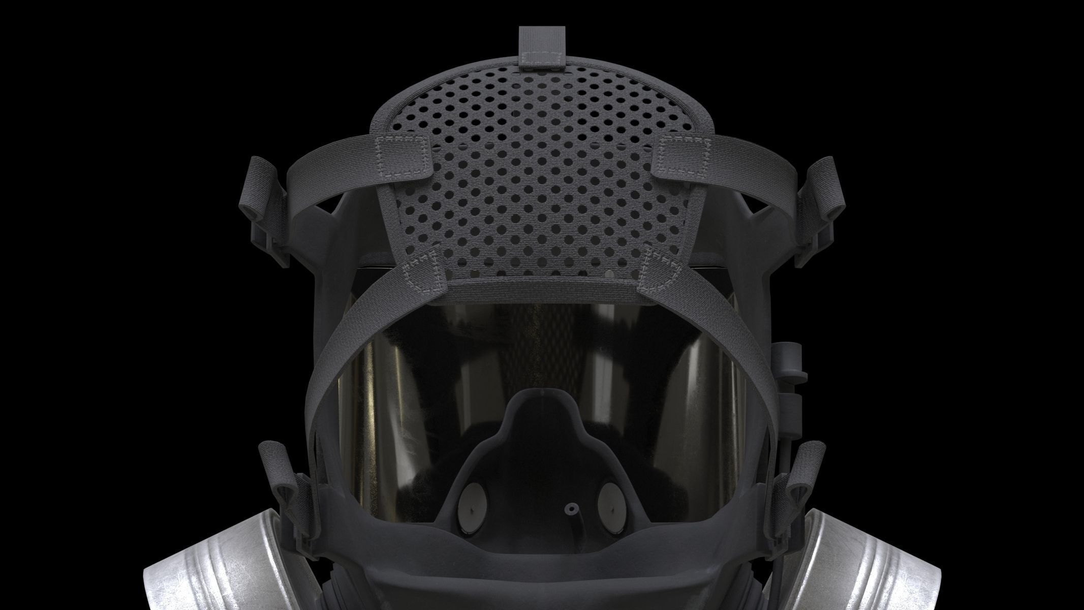 Safety Gas Mask Low Poly Low-poly 3D model_7