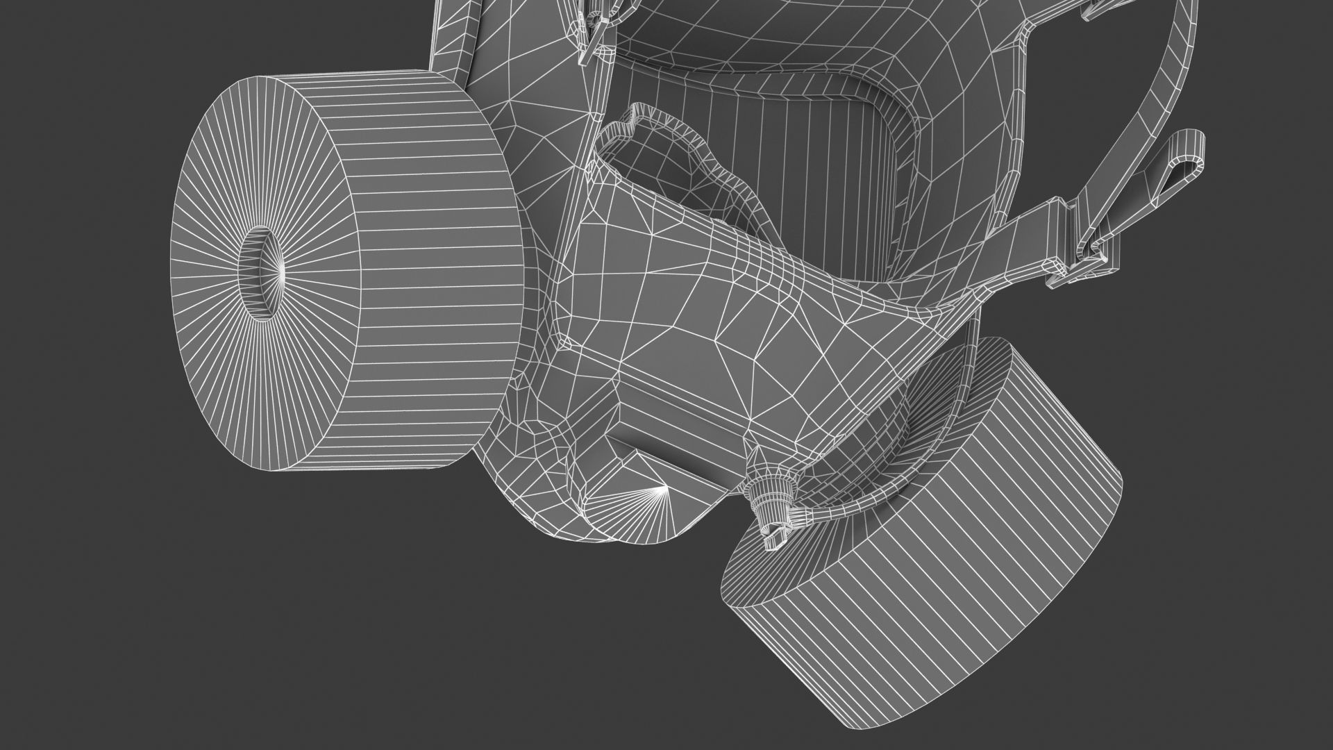 Safety Gas Mask Low Poly Low-poly 3D model_19