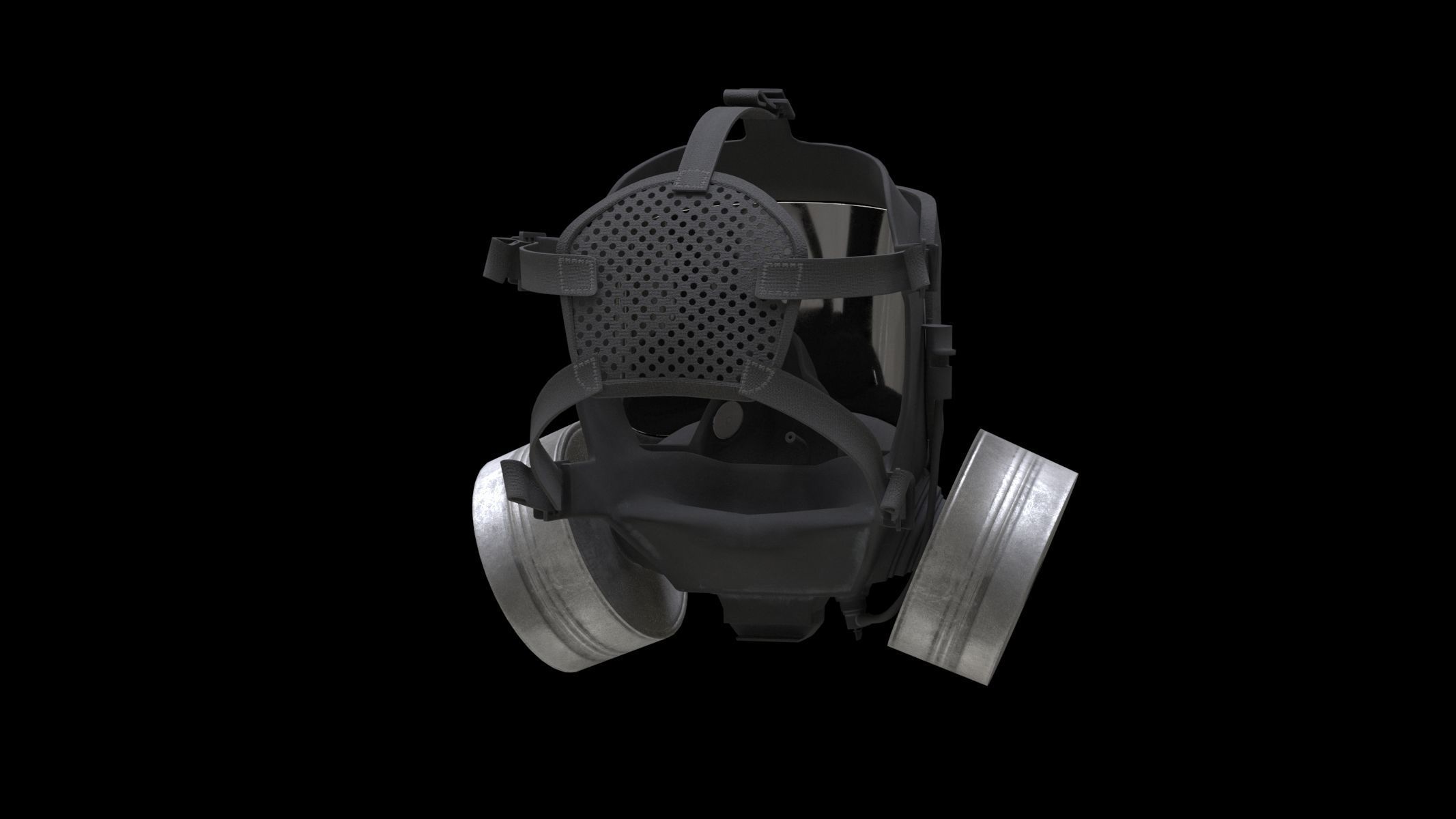 Safety Gas Mask Low Poly Low-poly 3D model_2