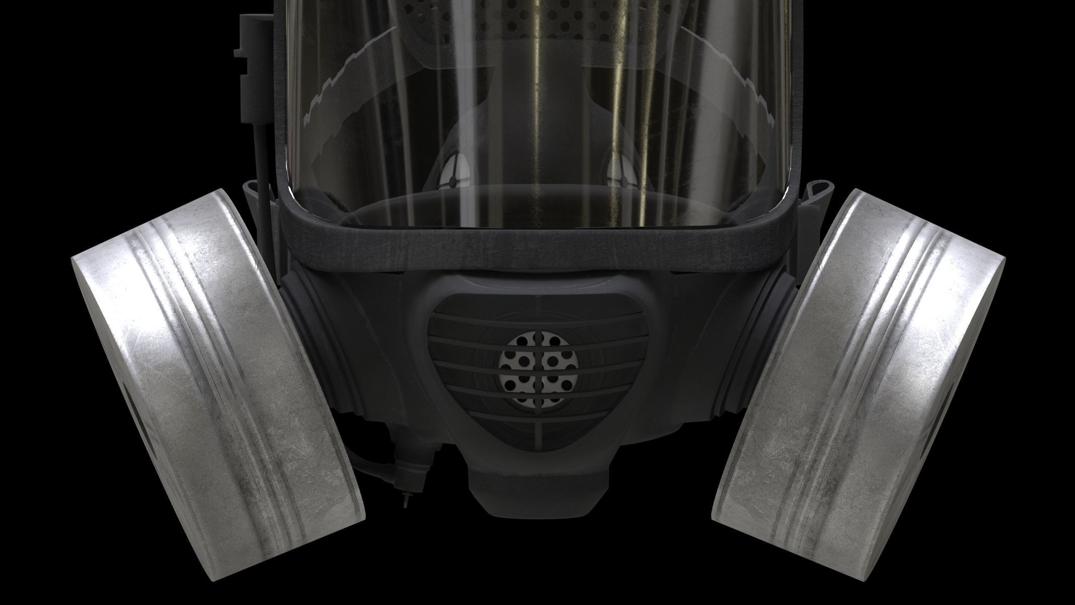 Safety Gas Mask Low Poly Low-poly 3D model_5