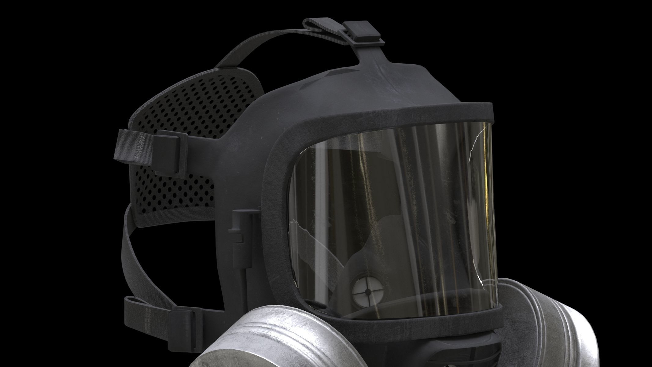 Safety Gas Mask Low Poly Low-poly 3D model_6