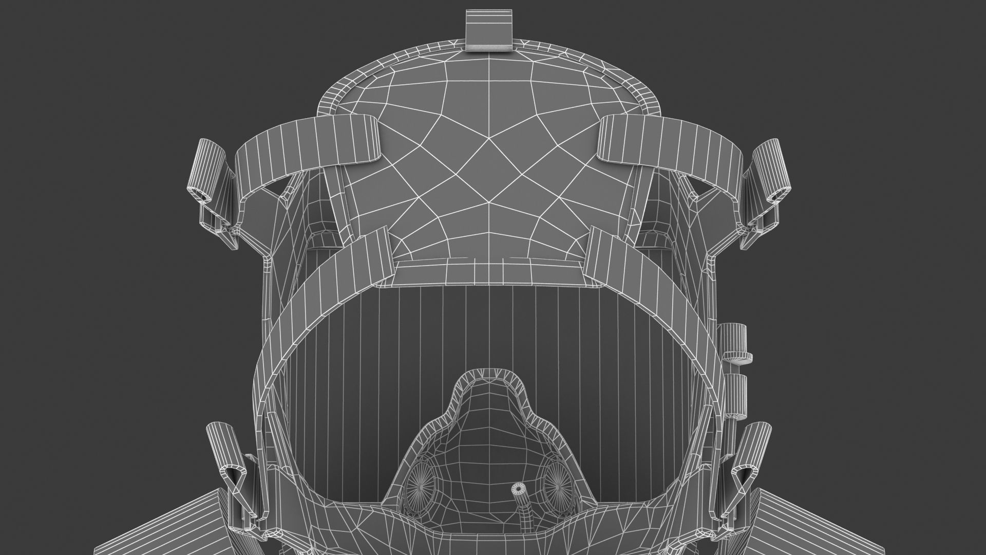 Safety Gas Mask Low Poly Low-poly 3D model_18