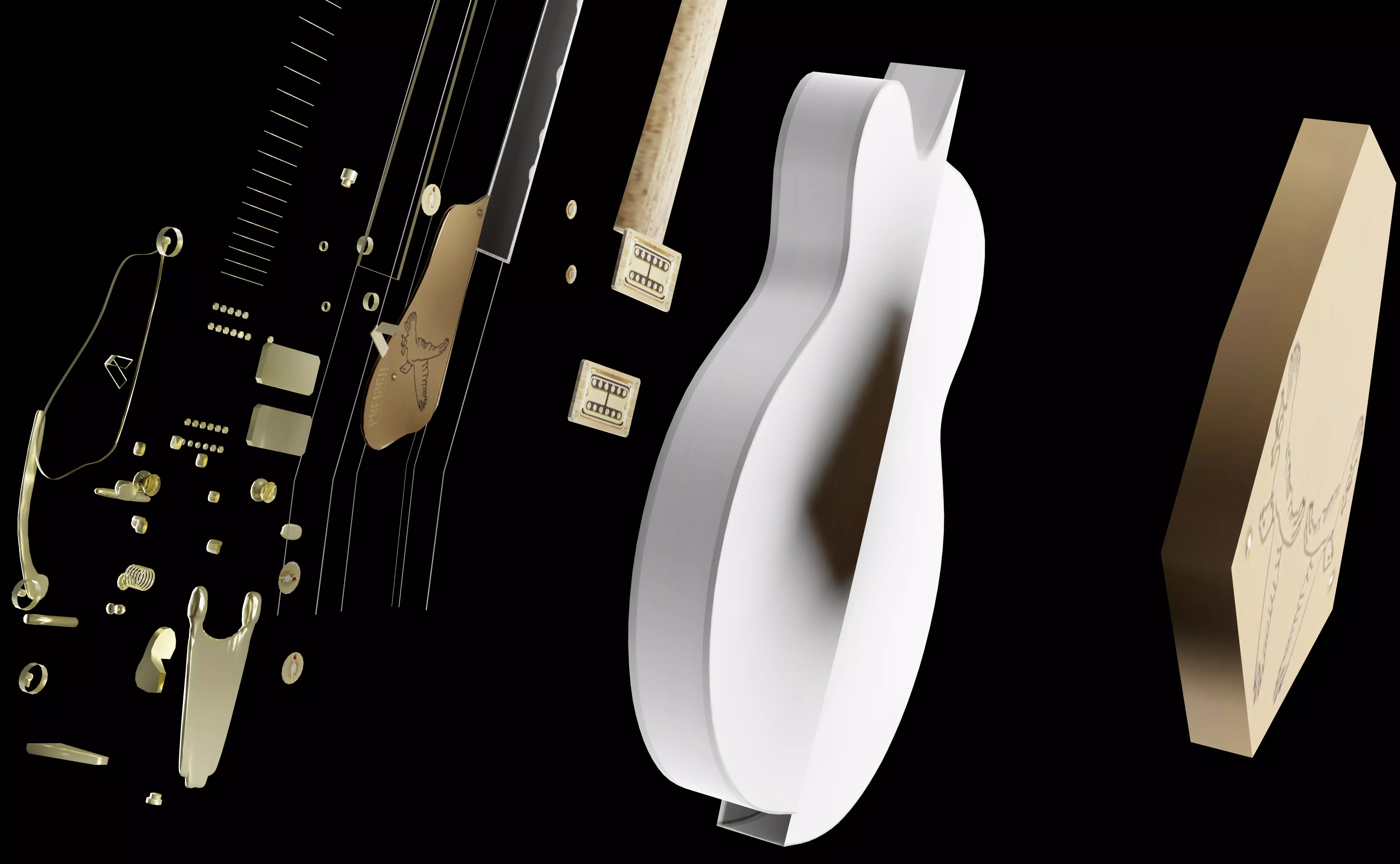 Guitar G-String 3D model_5