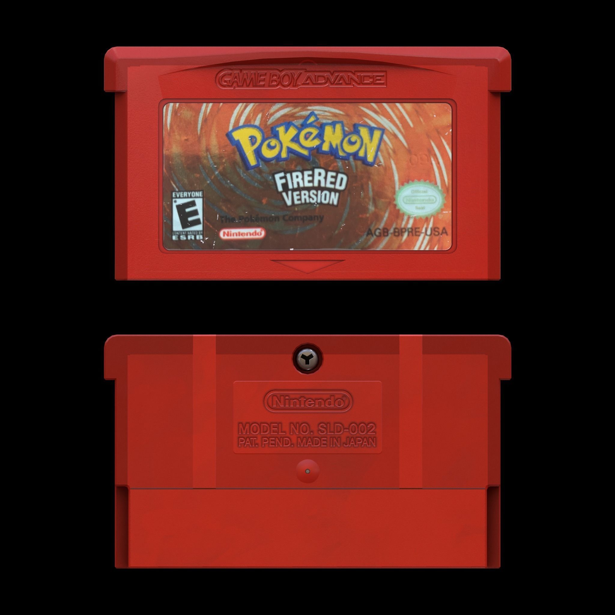 Nintendo Gameboy Advance Game Cartridges Low-poly 3D model_3