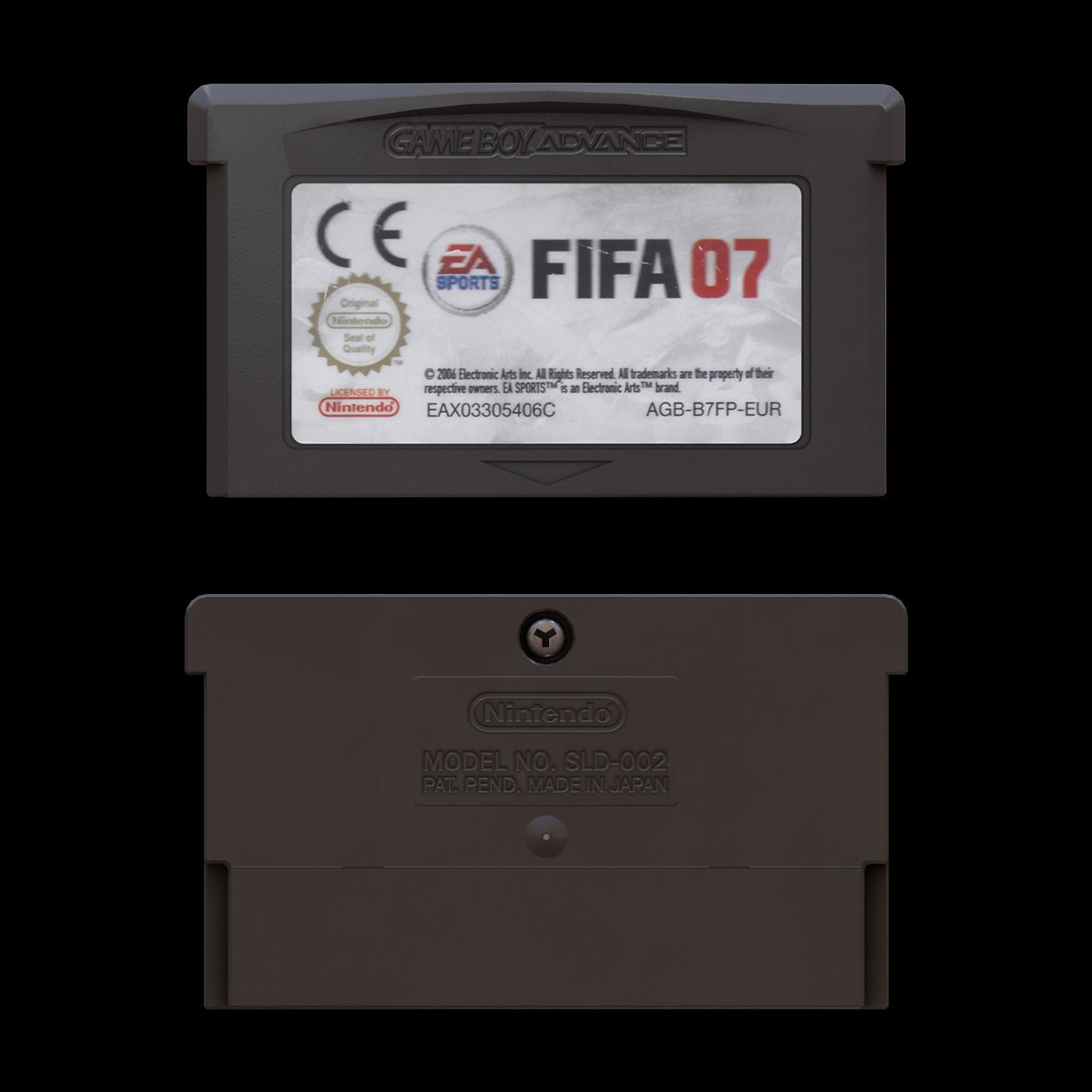 Nintendo Gameboy Advance Game Cartridges Low-poly 3D model_12