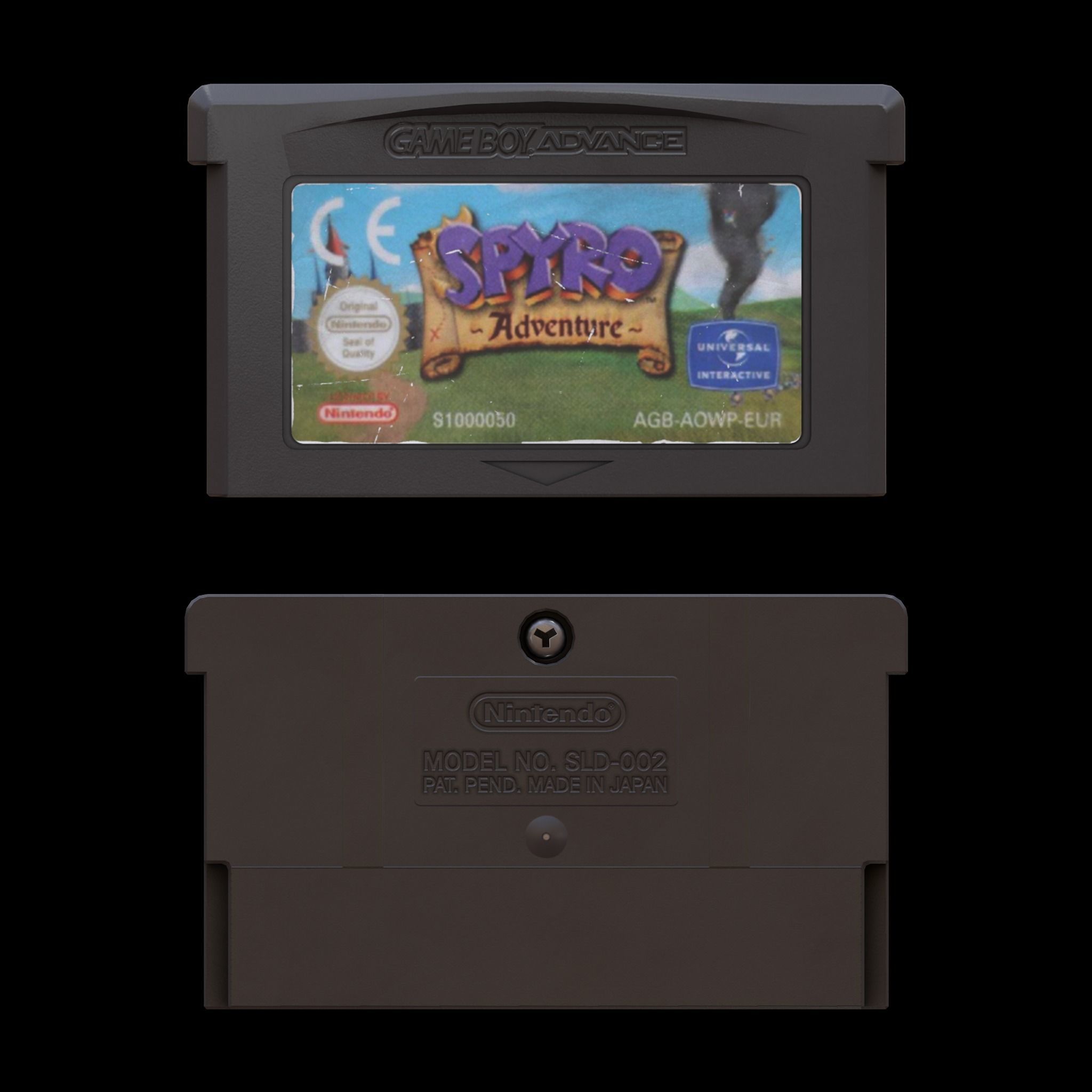 Nintendo Gameboy Advance Game Cartridges Low-poly 3D model_5