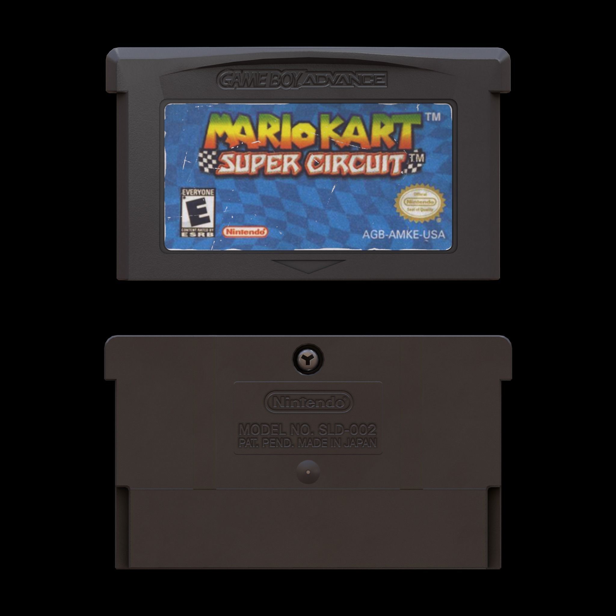 Nintendo Gameboy Advance Game Cartridges Low-poly 3D model_4