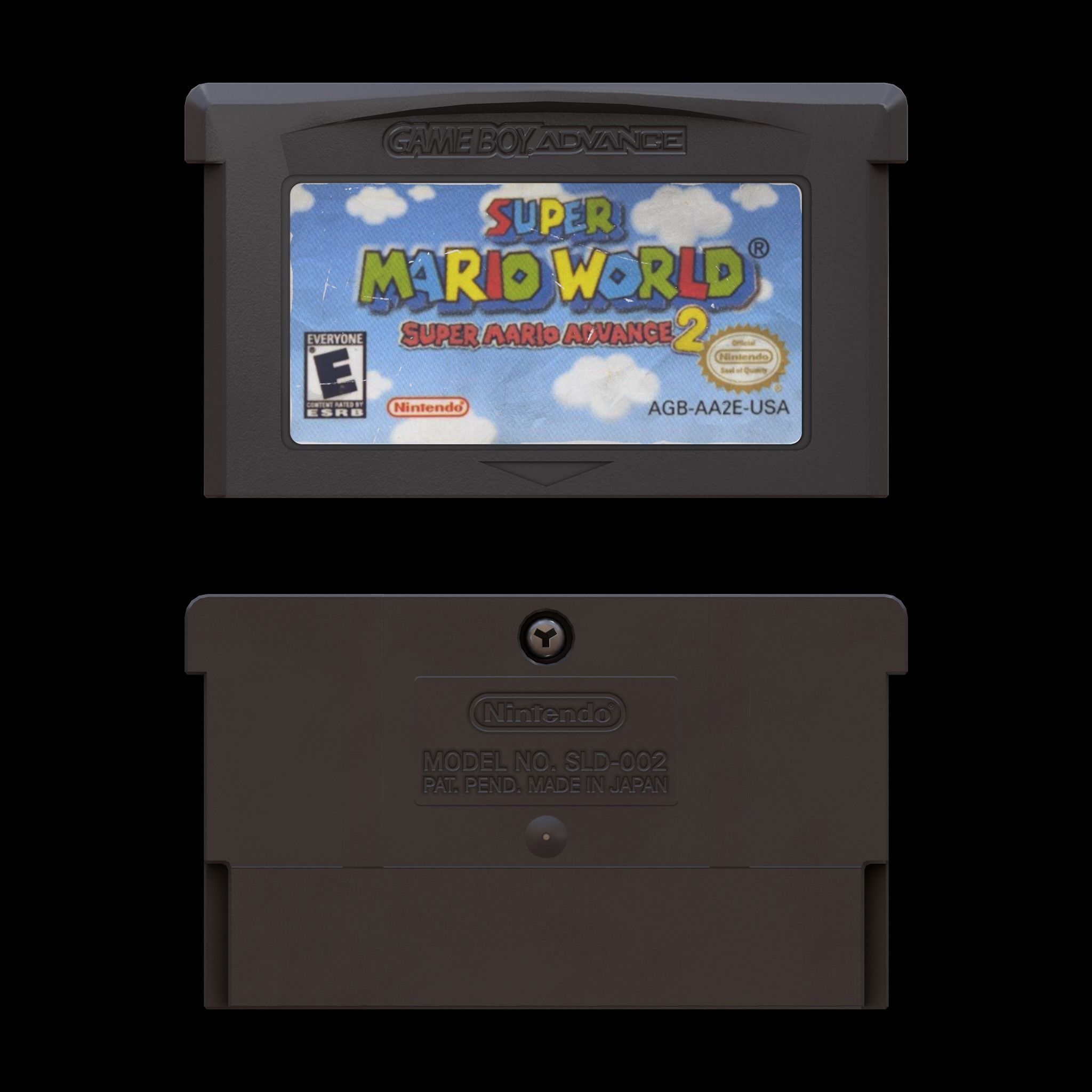 Nintendo Gameboy Advance Game Cartridges Low-poly 3D model_2