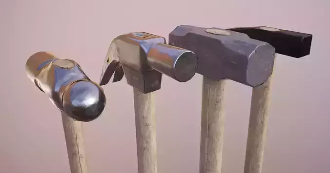 Hammer Pack Low-poly 3D model