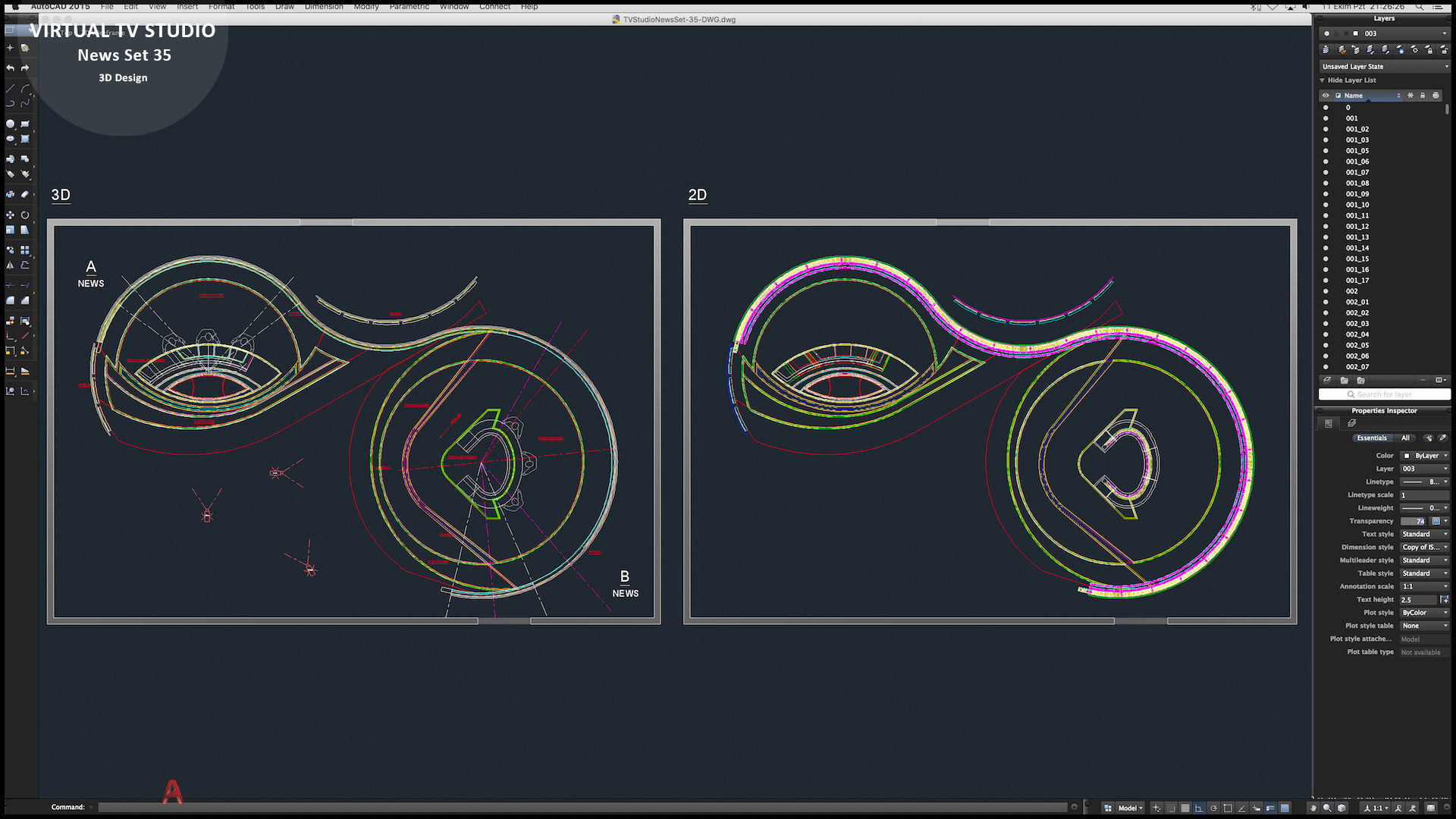 Virtual TV Studio News Set 35 3D model_39
