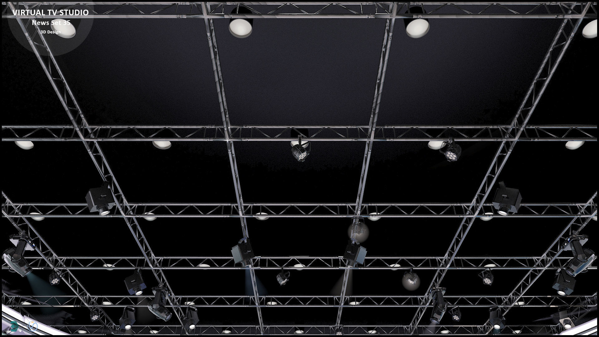 Virtual TV Studio News Set 35 3D model_34
