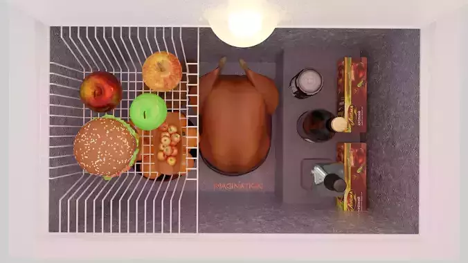 Freezer Fridge Model 3D model