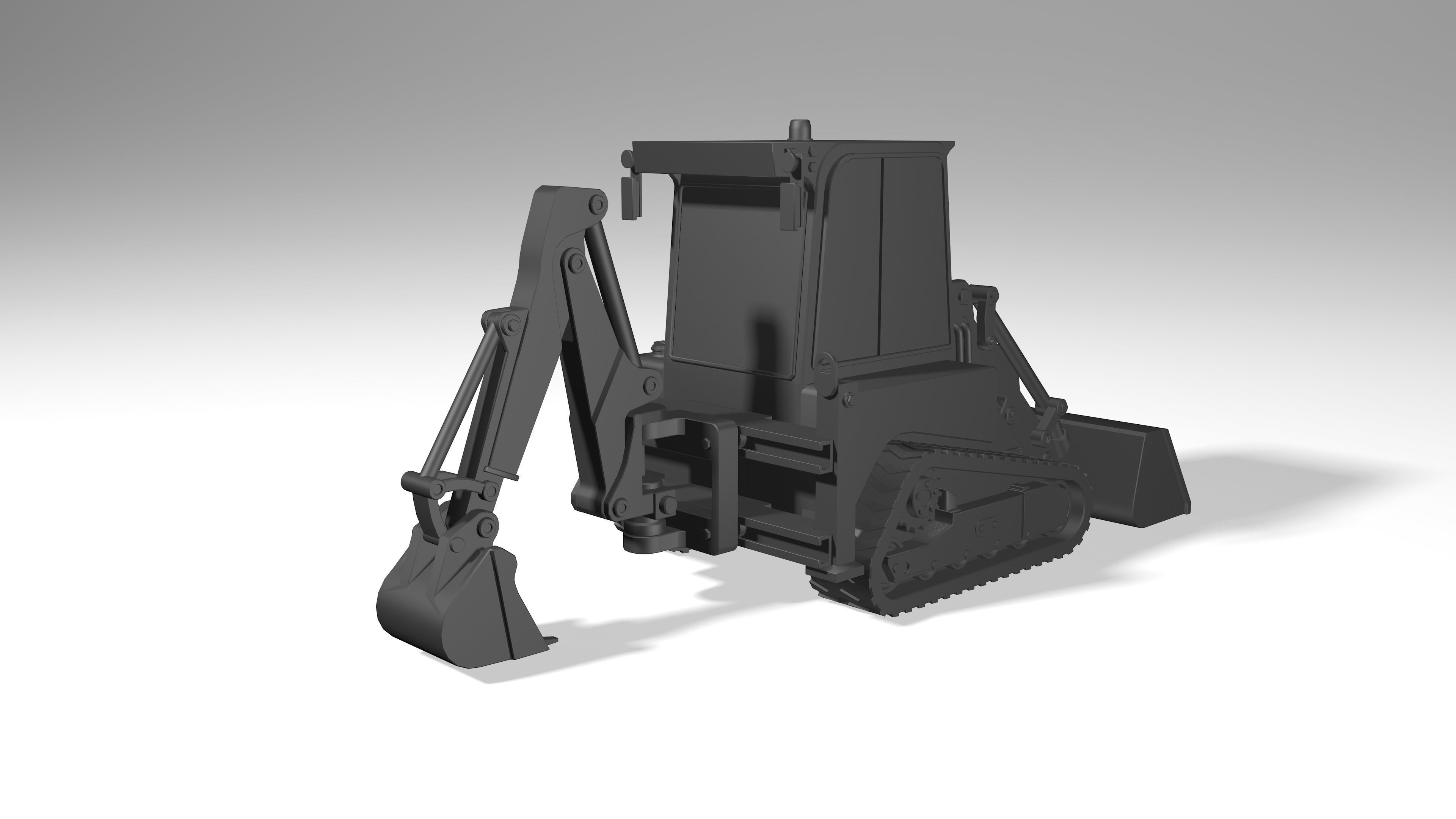 model of a crawler mini tractor JCB 3D model_14