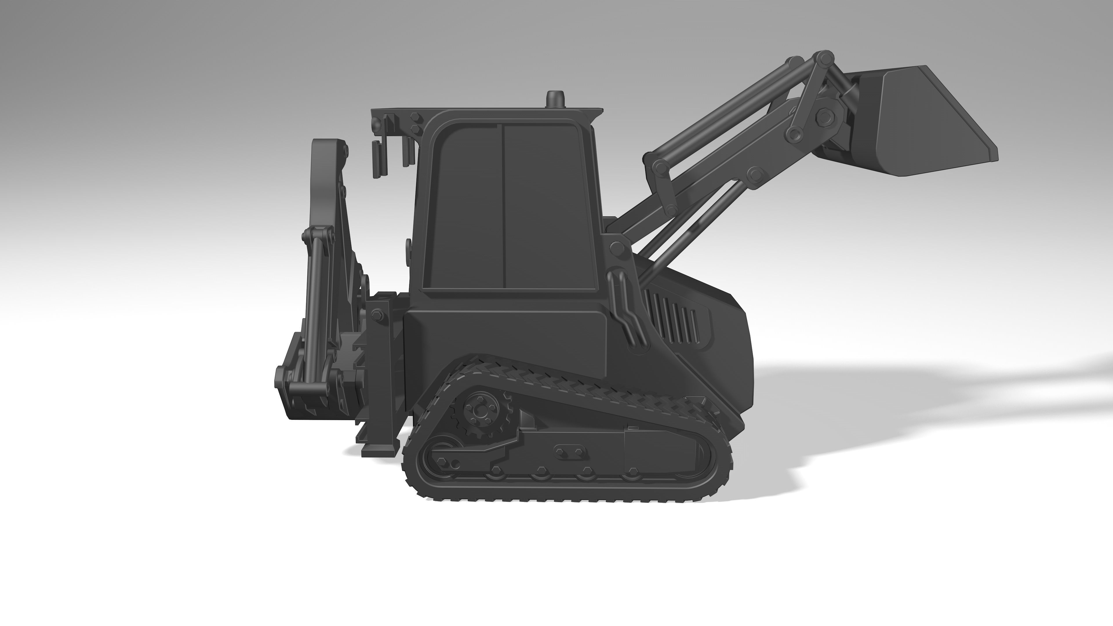 model of a crawler mini tractor JCB 3D model_20