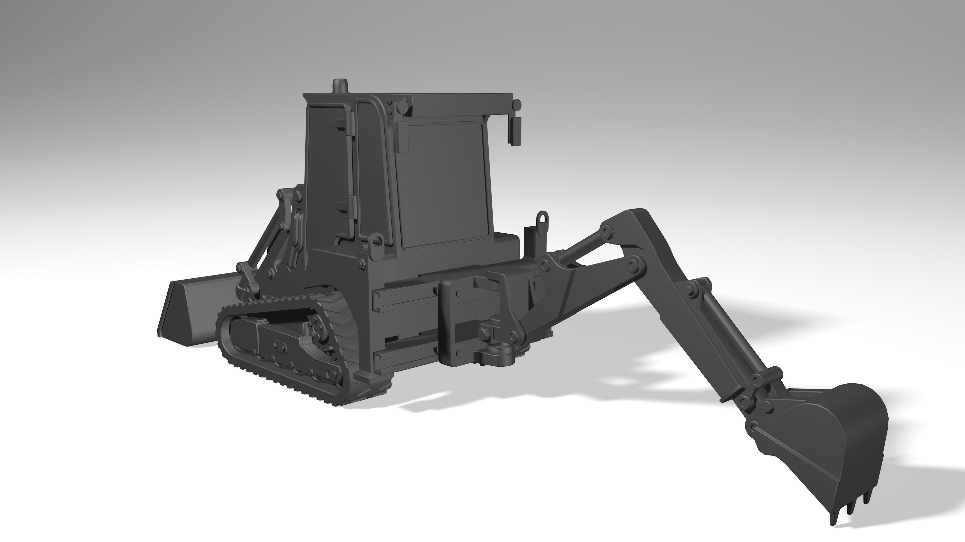 model of a crawler mini tractor JCB 3D model_12