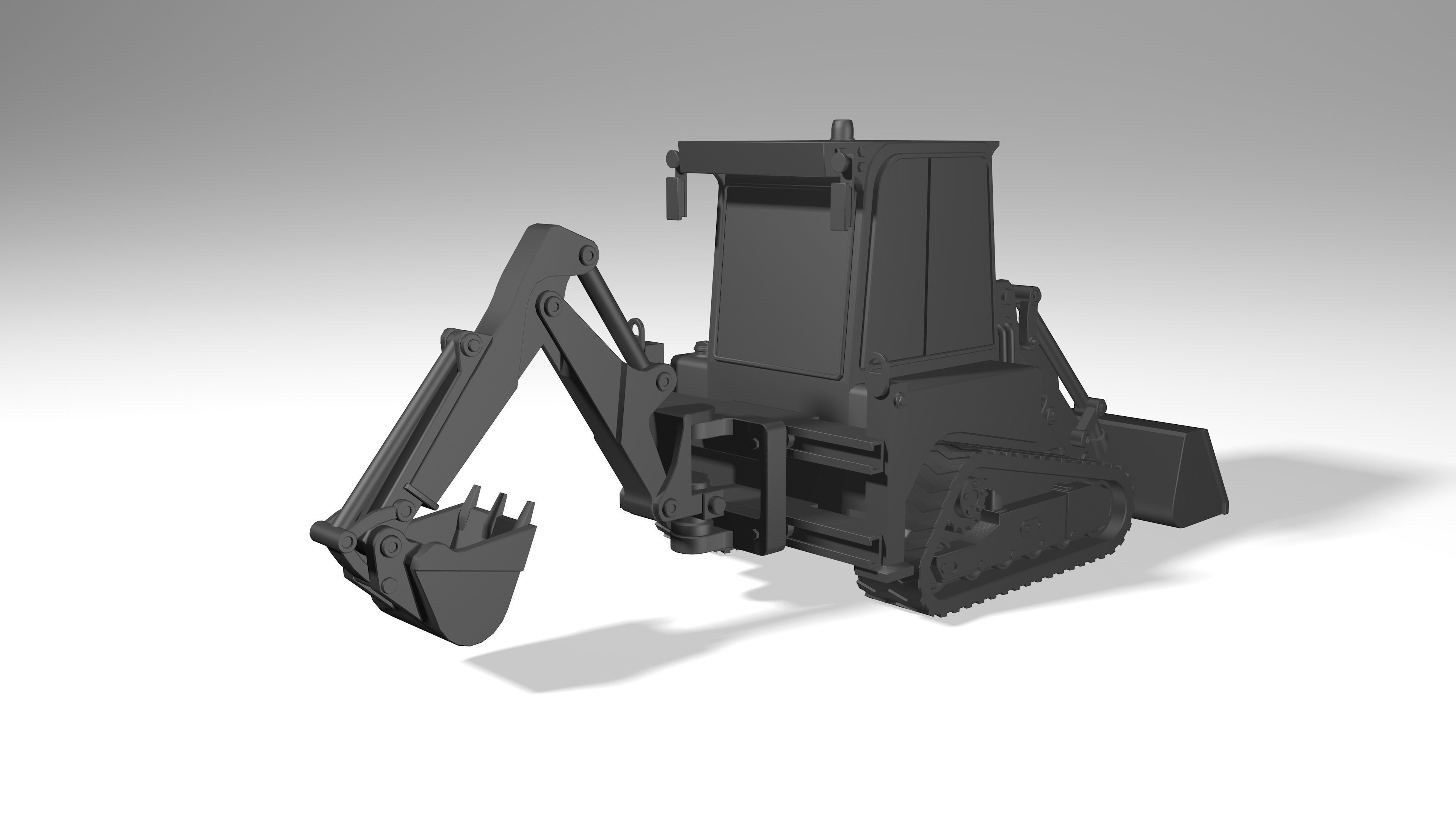 model of a crawler mini tractor JCB 3D model_16
