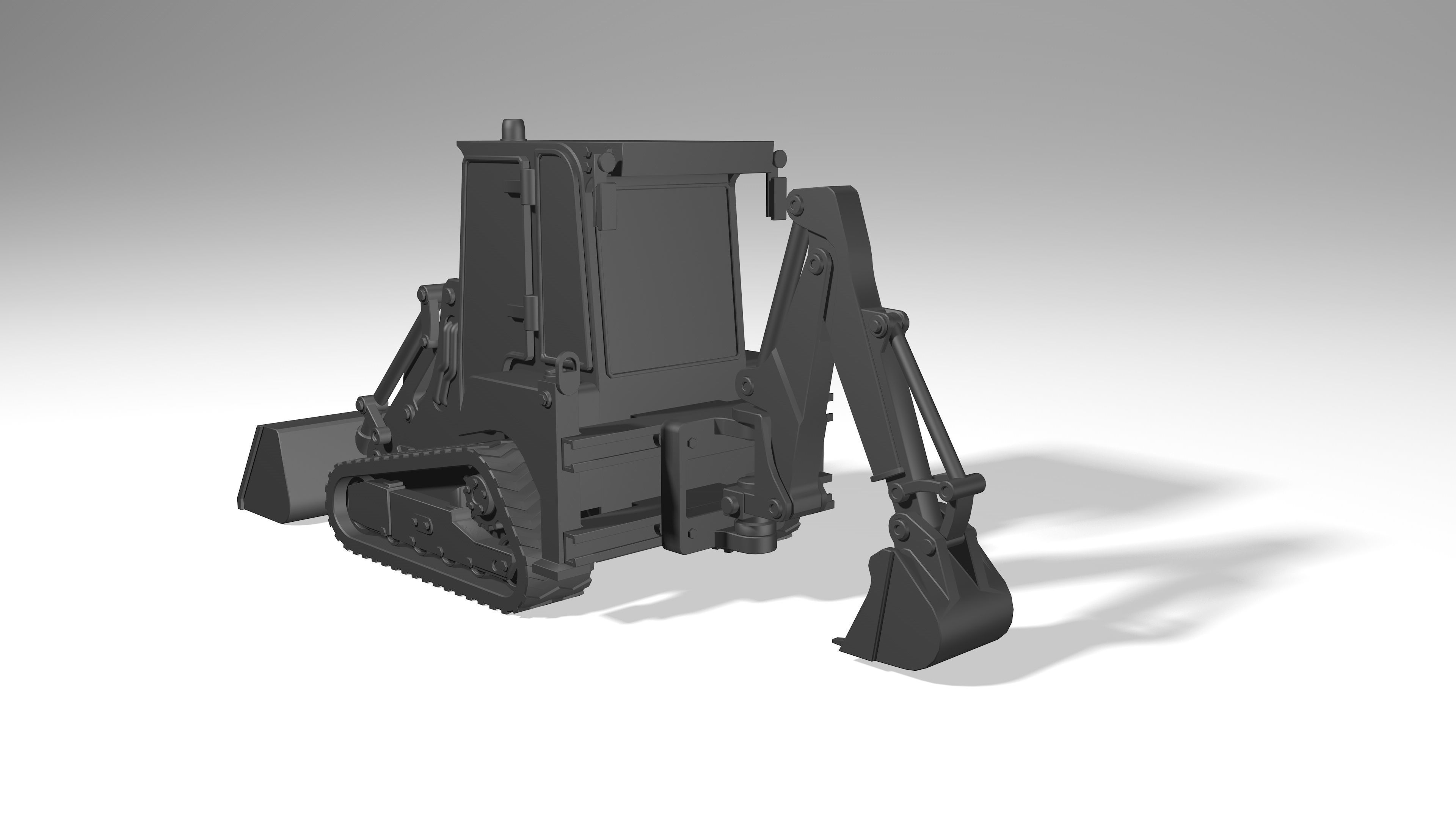 model of a crawler mini tractor JCB 3D model_13