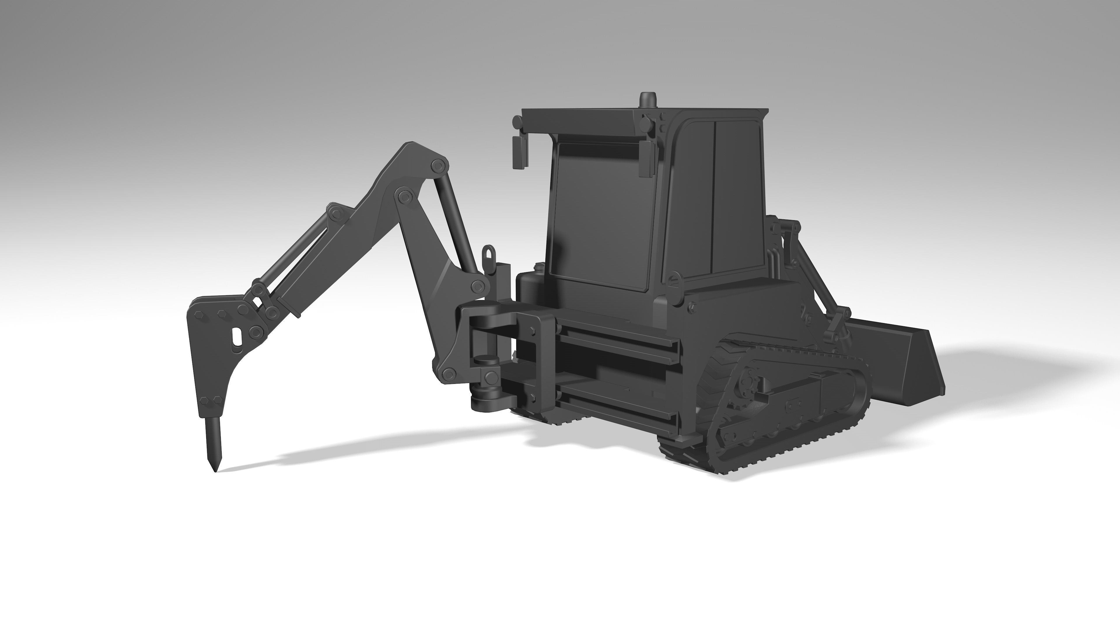 model of a crawler mini tractor JCB 3D model_17