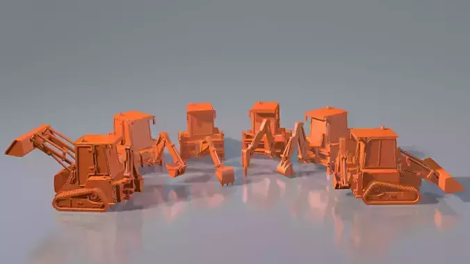 model of a crawler mini tractor JCB