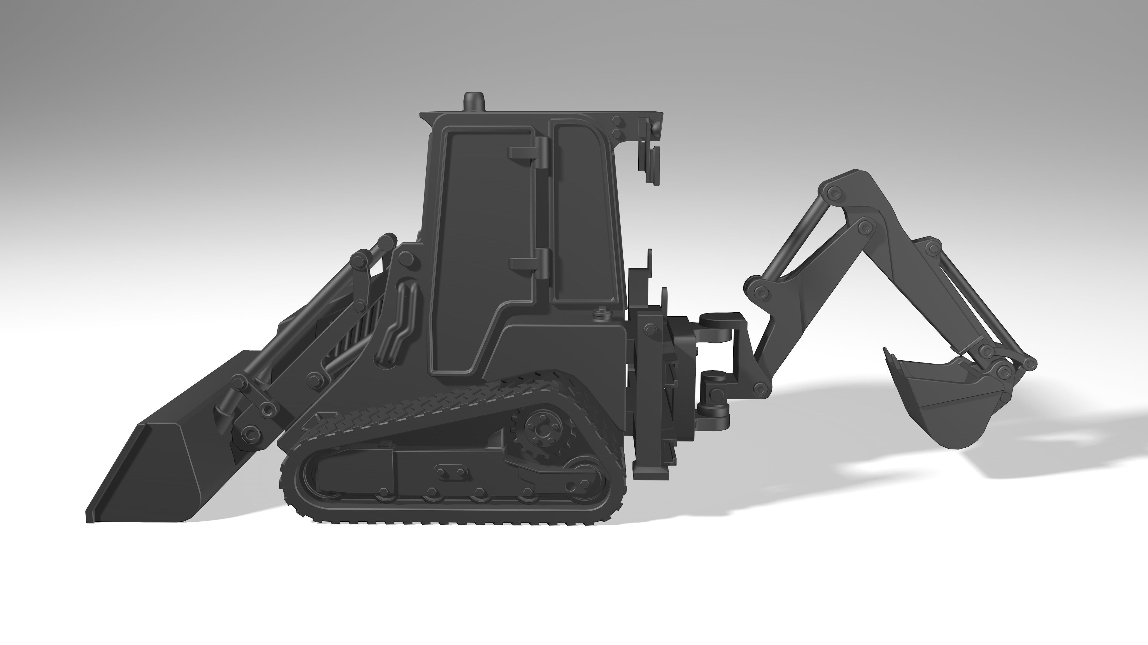 model of a crawler mini tractor JCB 3D model_6