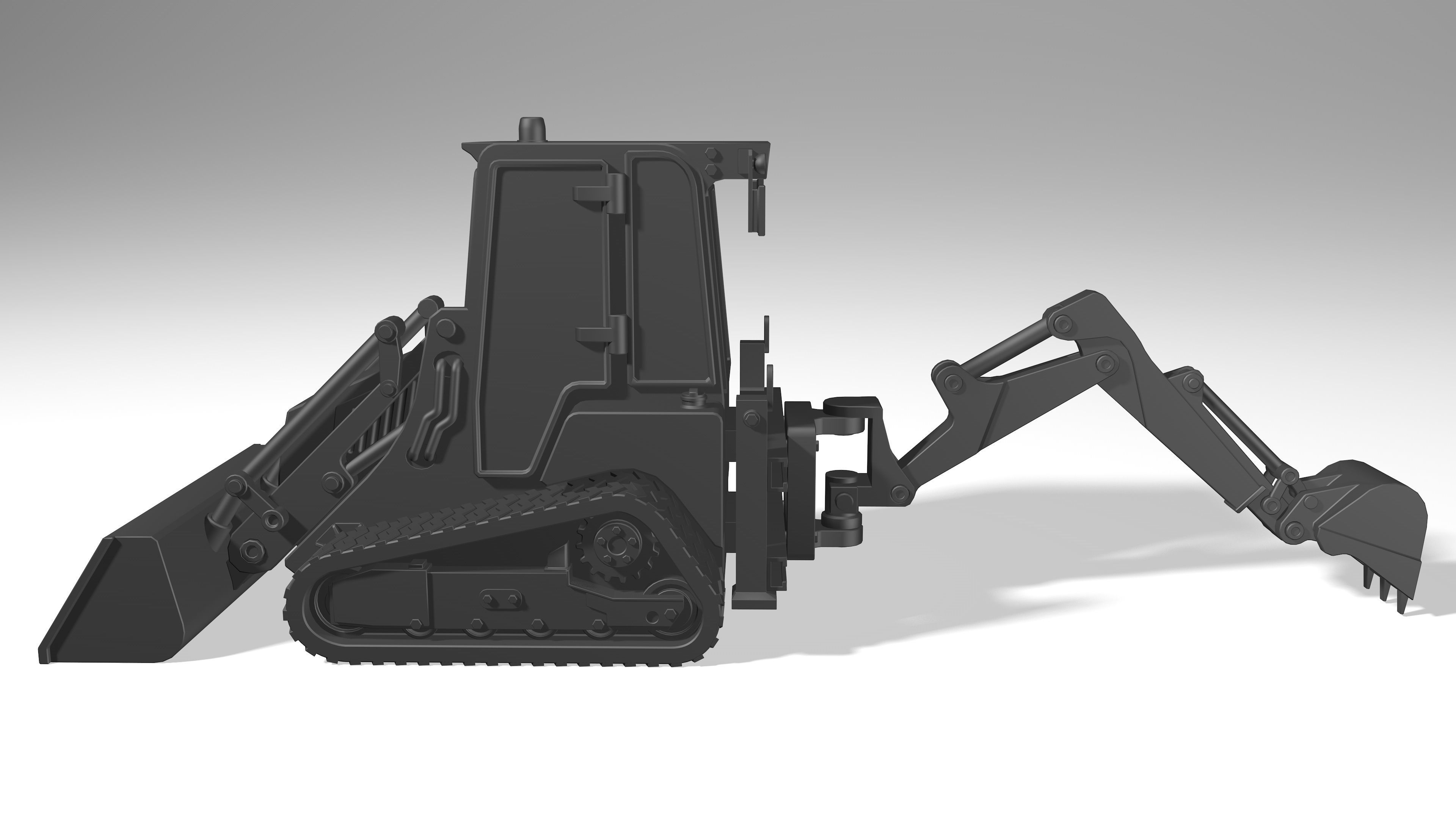 model of a crawler mini tractor JCB 3D model_7