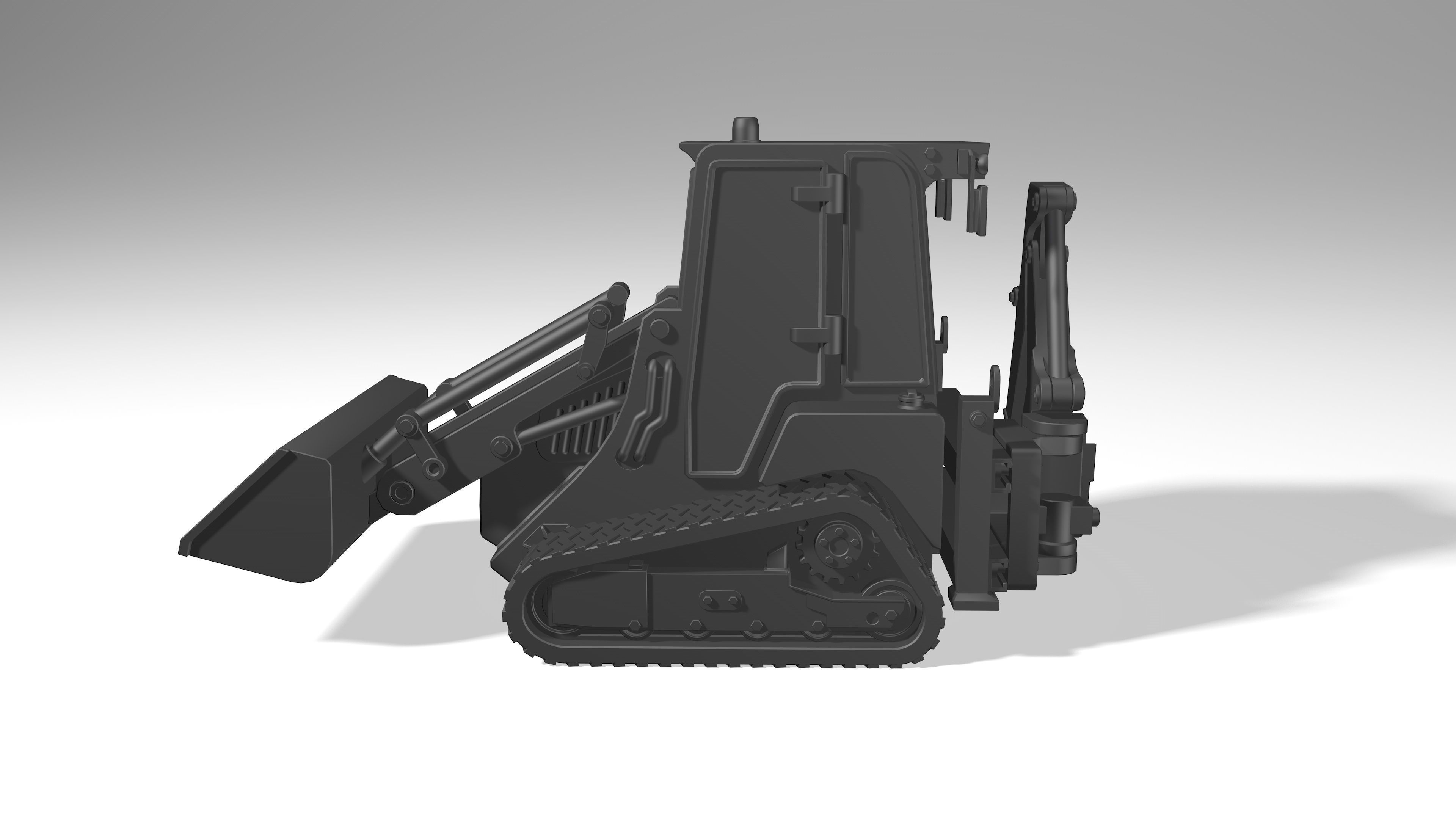 model of a crawler mini tractor JCB 3D model_4