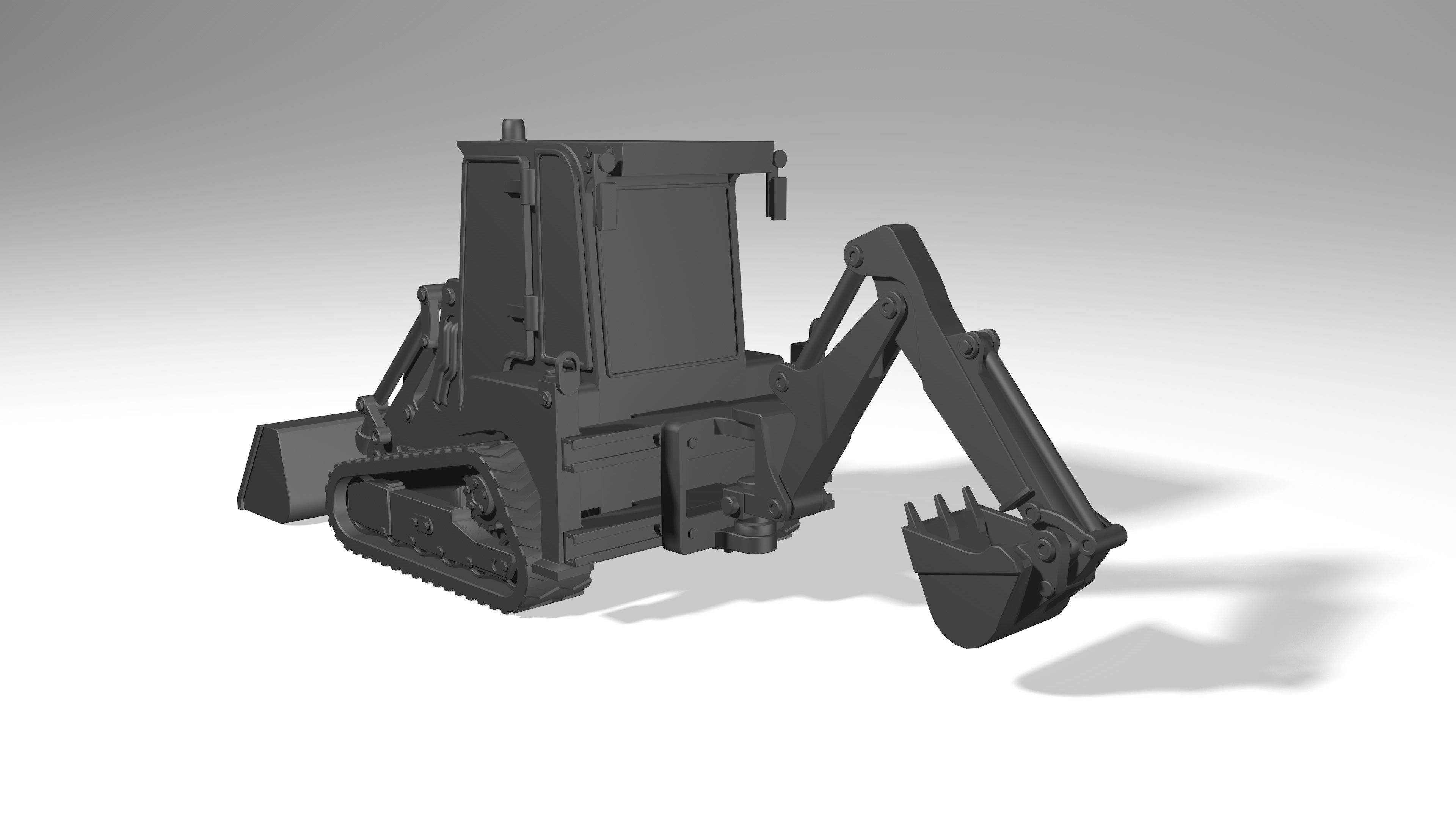 model of a crawler mini tractor JCB 3D model_11