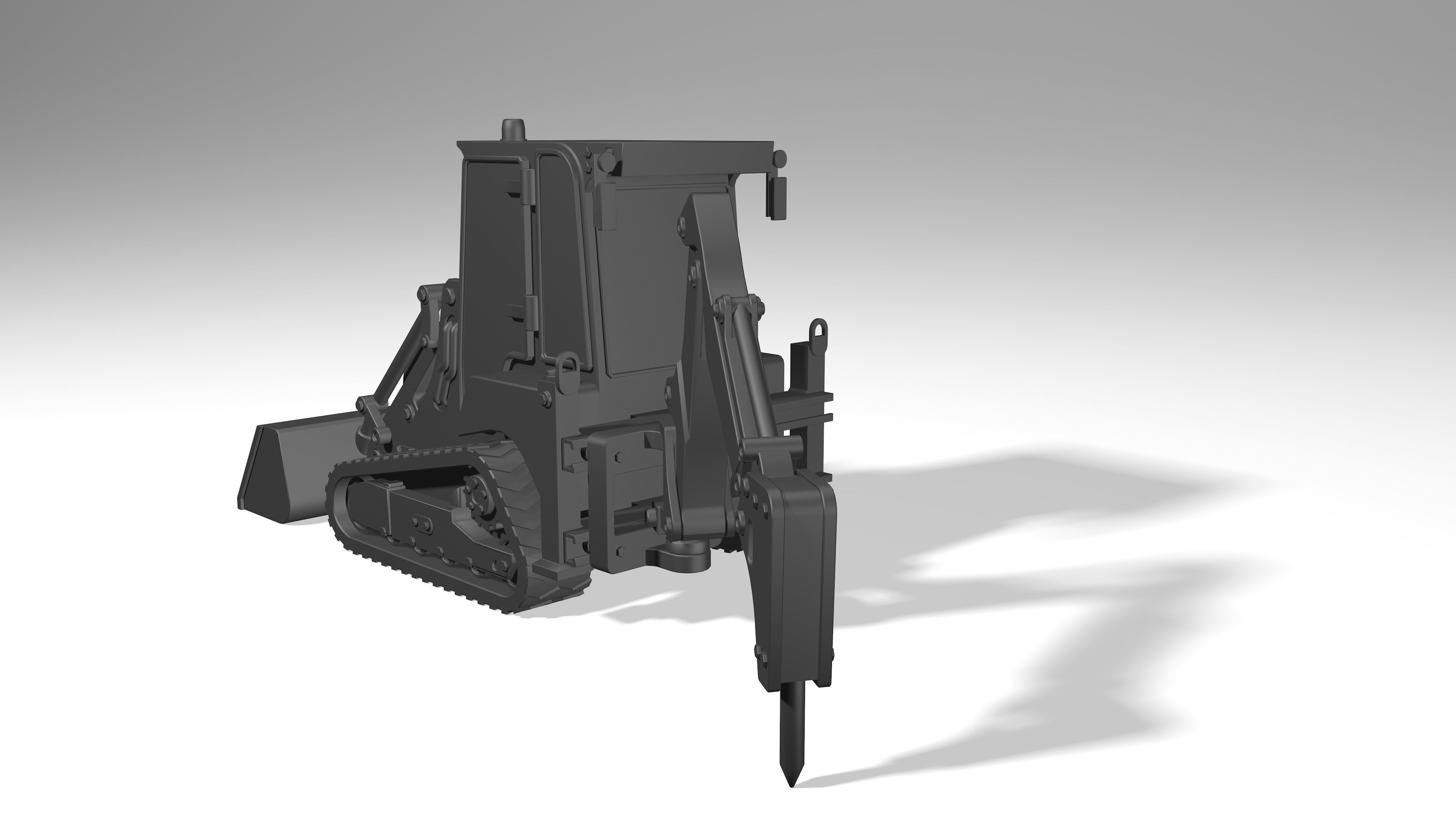 model of a crawler mini tractor JCB 3D model_10
