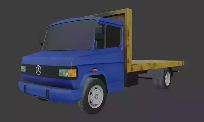 Mercedes T2 Truck Low-poly 3D model