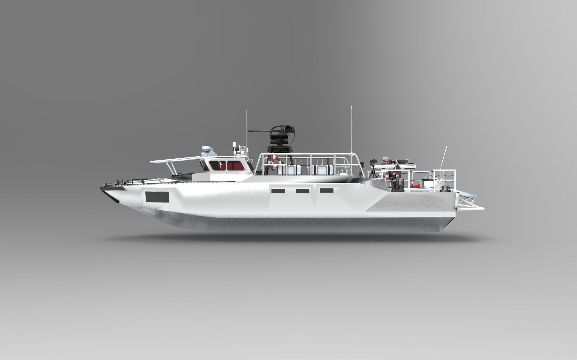 CB90 class fast assault craft 3D model_3