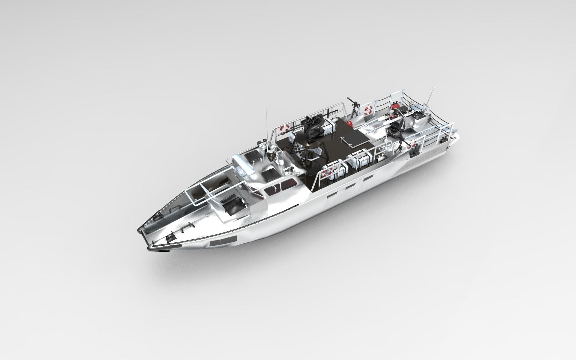 CB90 class fast assault craft 3D model_5