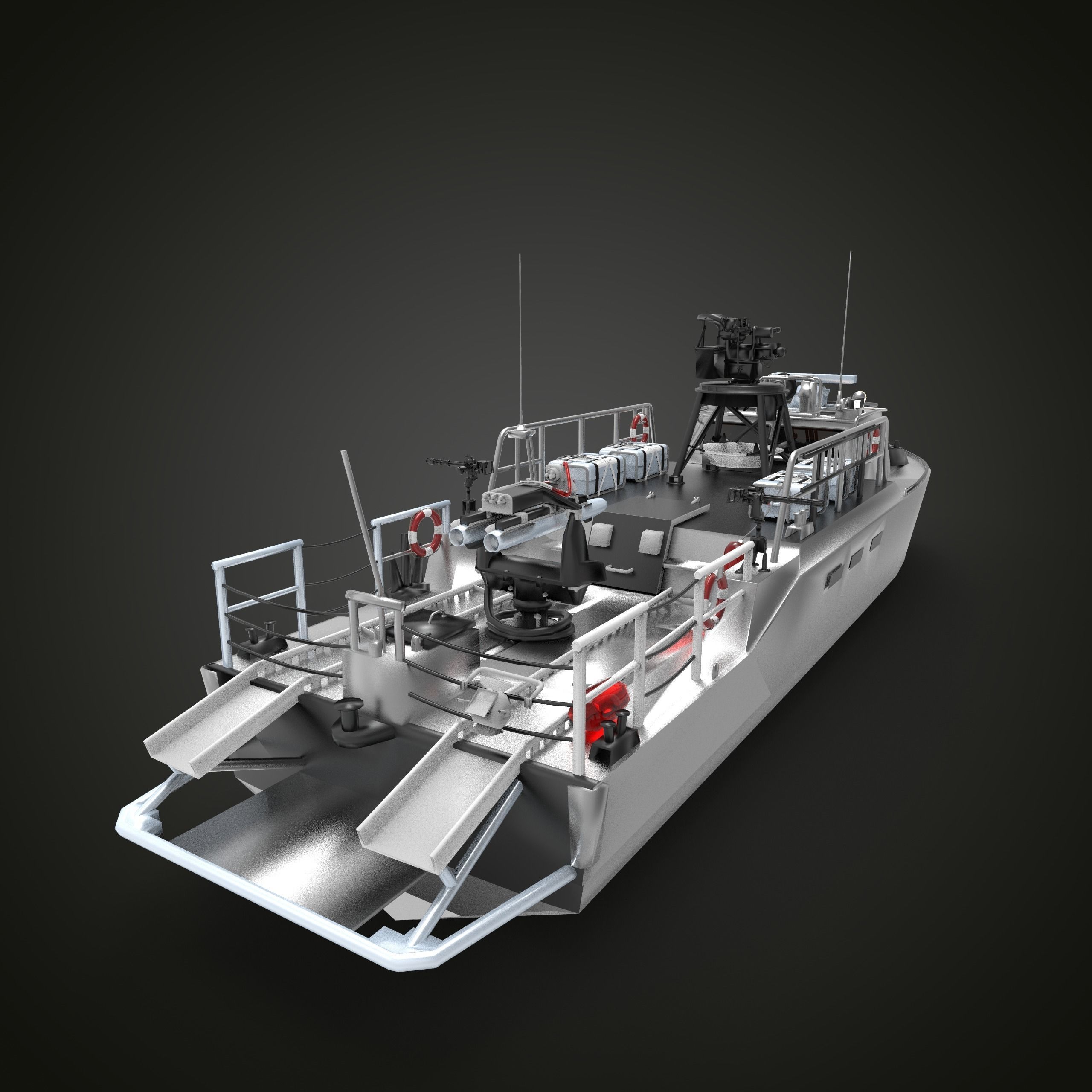 CB90 class fast assault craft 3D model_2