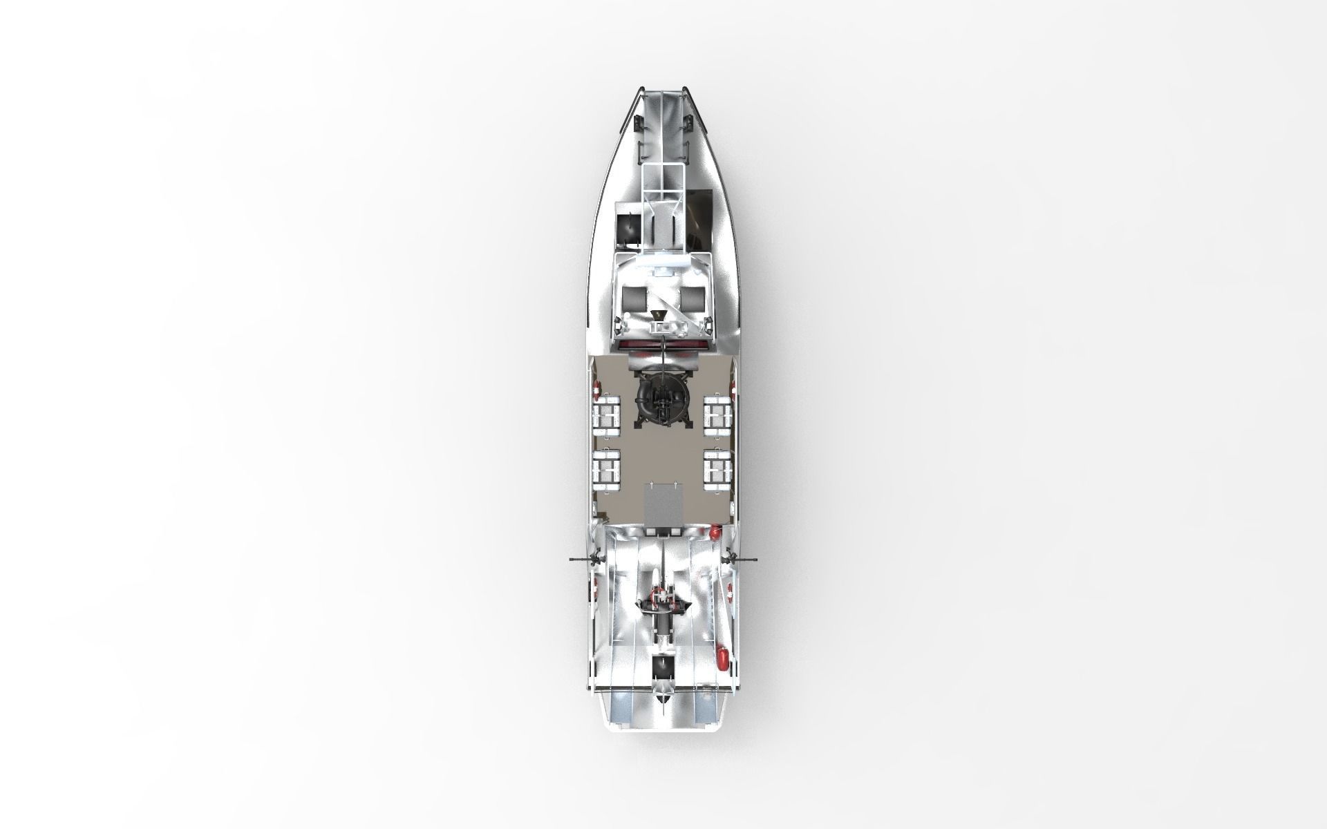 CB90 class fast assault craft 3D model_4