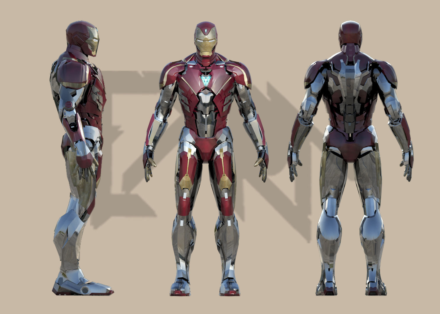 Iron Man MK-T78 Adamantium Armor 3D model_8