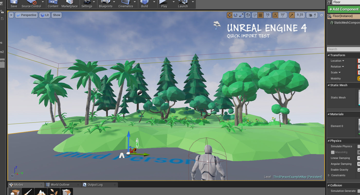 Animated Trees and Plants Low Poly Style Low-poly 3D model_5