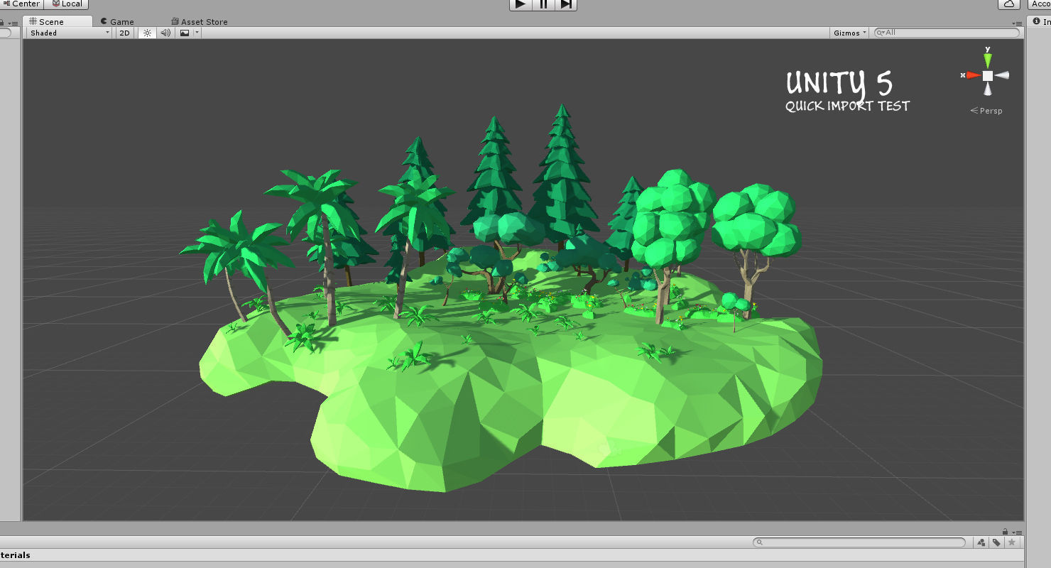 Animated Trees and Plants Low Poly Style Low-poly 3D model_6