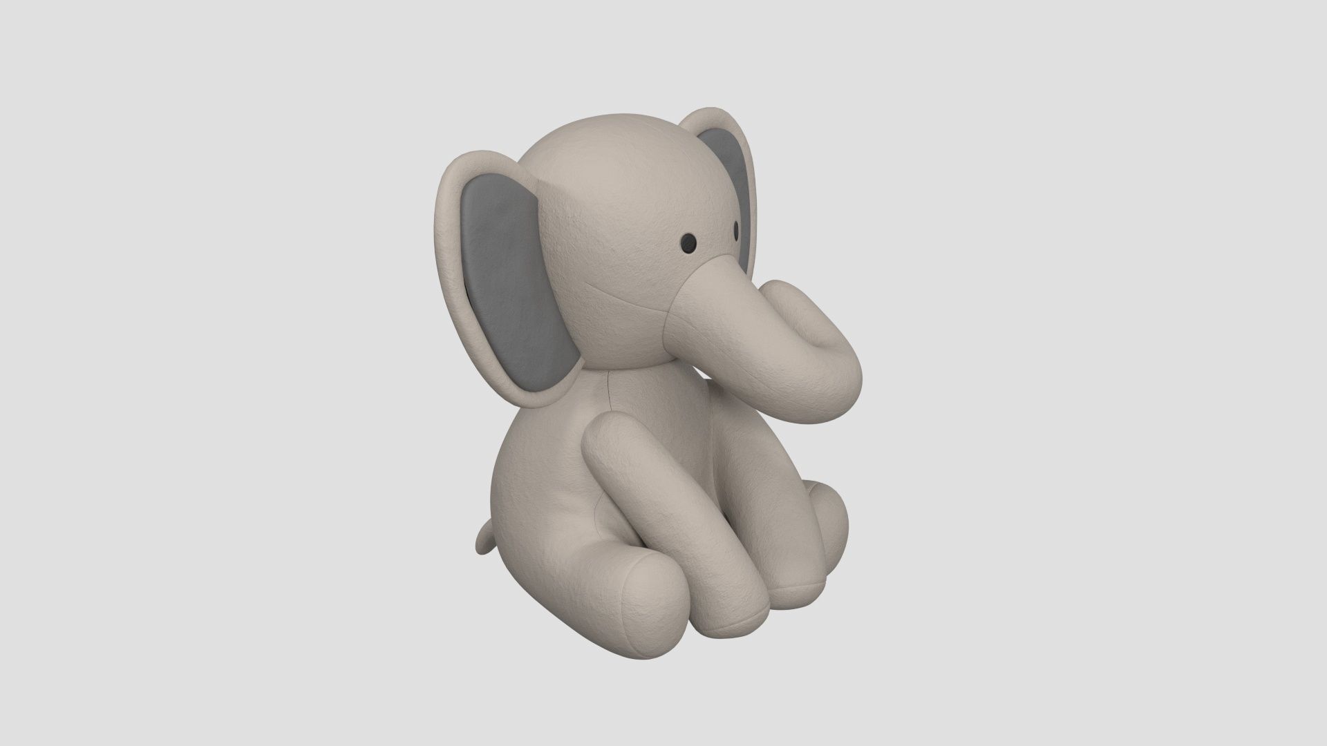 stuffed animal elephant 3D model_4