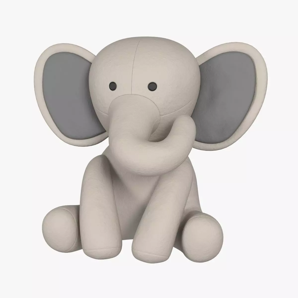 stuffed animal elephant 3D model_0