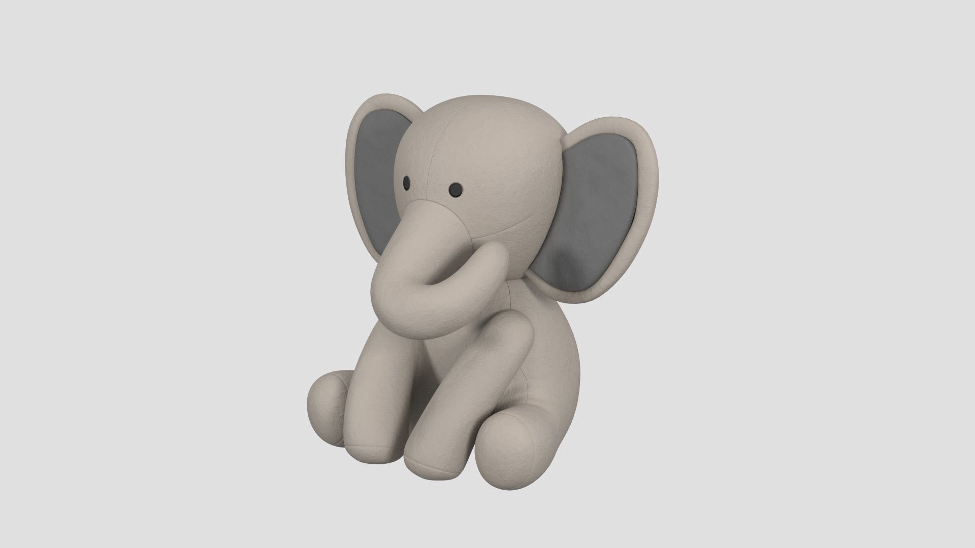 stuffed animal elephant 3D model_9