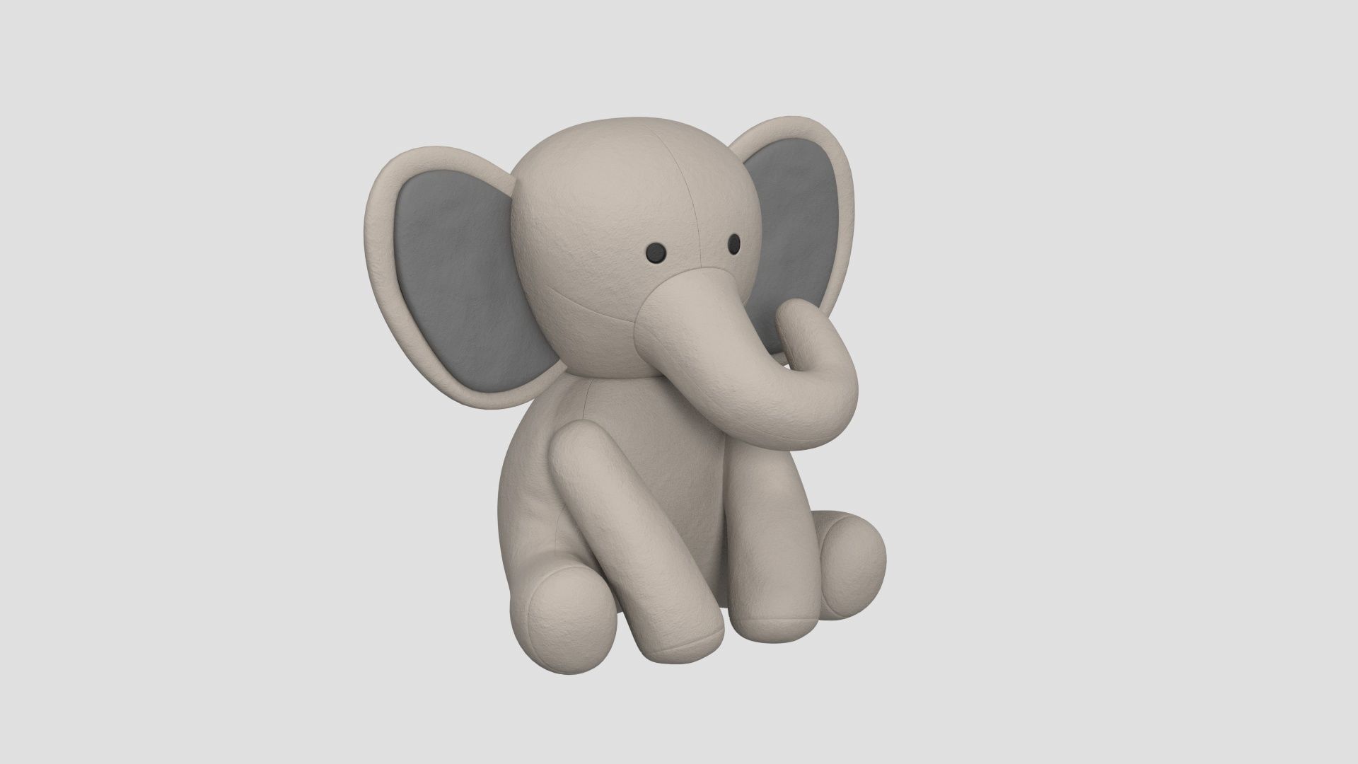 stuffed animal elephant 3D model_3